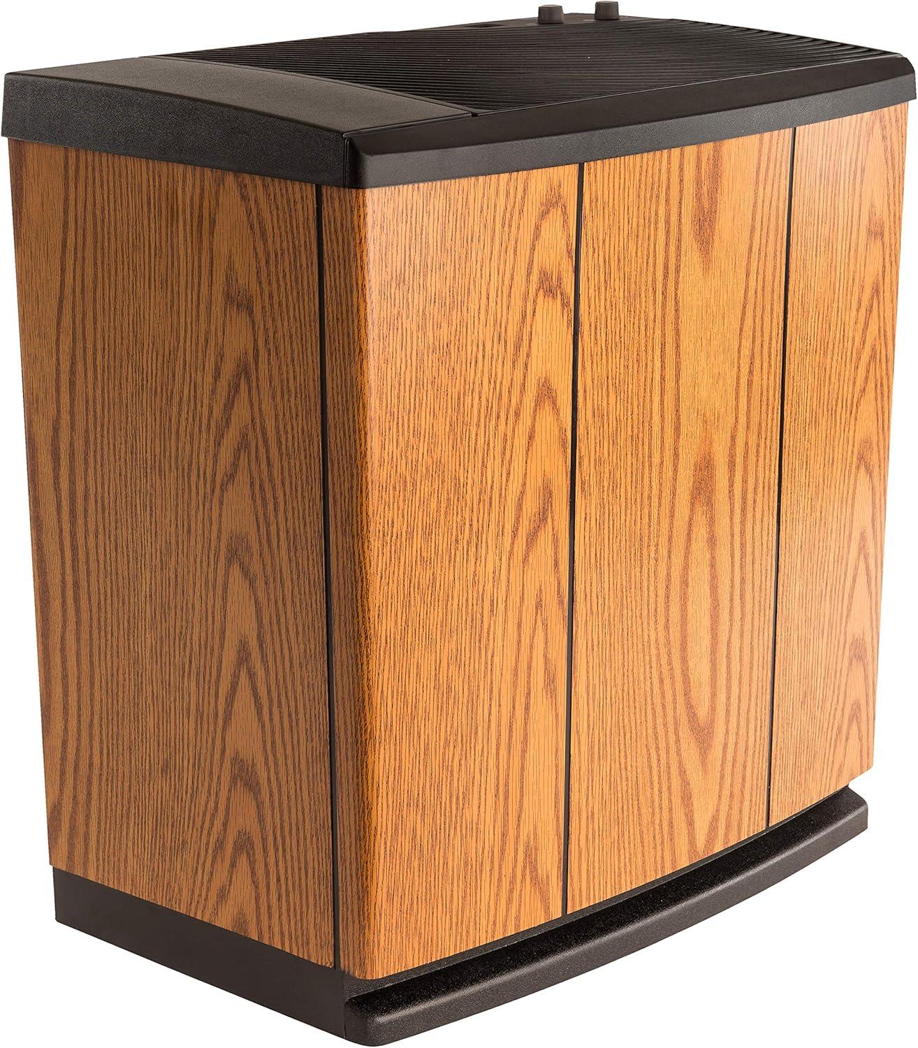 Air-Care Trim Whole House Console Evaporative Humidifier for 3700 sq. ft. 12 Gal Light Oak/Black