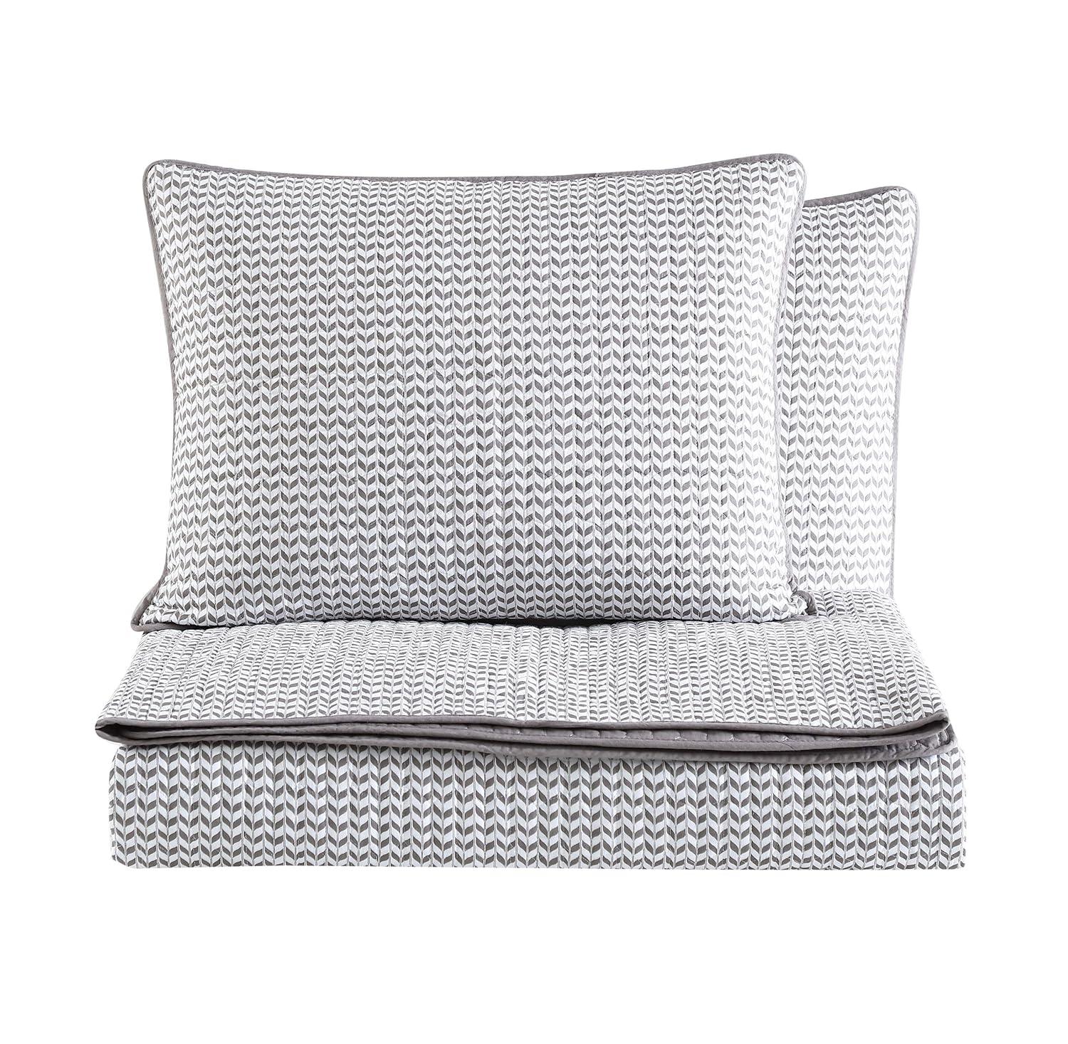 City Scene 3-Piece Langdon Quilt Set in Mink