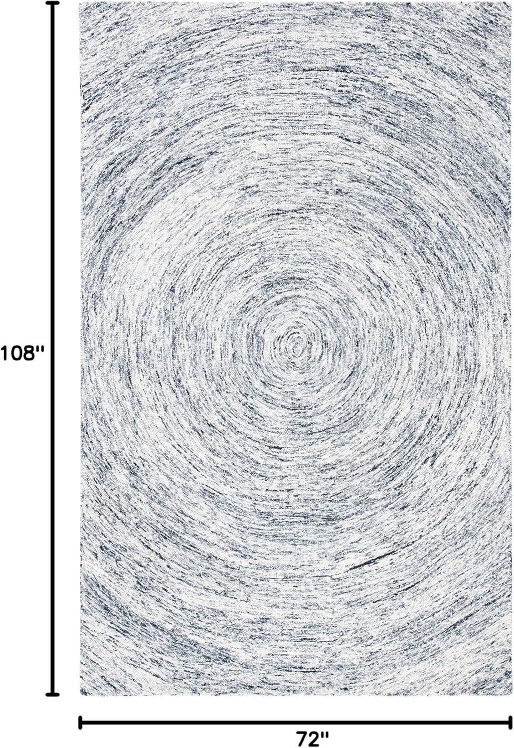 Ikat IKT633 Hand Tufted Area Rug - Silver/Grey - 6'x9' - Safavieh.
