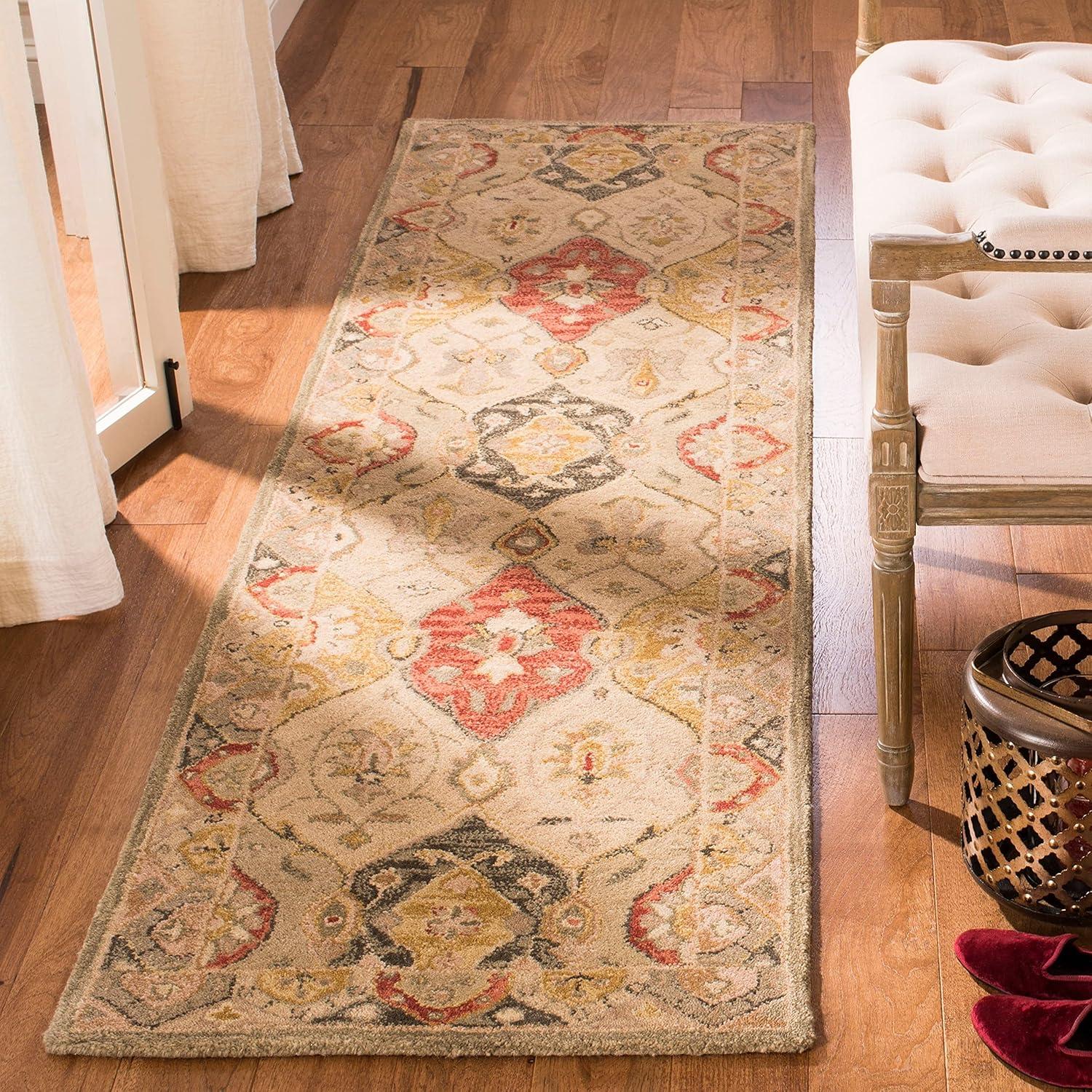 Antiquity AT830 Hand Tufted Indoor Area Rug - Beige/Multi - 8'3"x11' - Safavieh