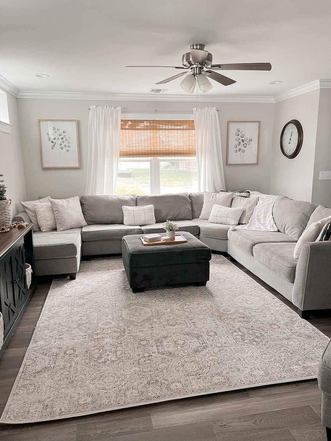 Hauteloom Rectangle Area Rug   Charcoal
