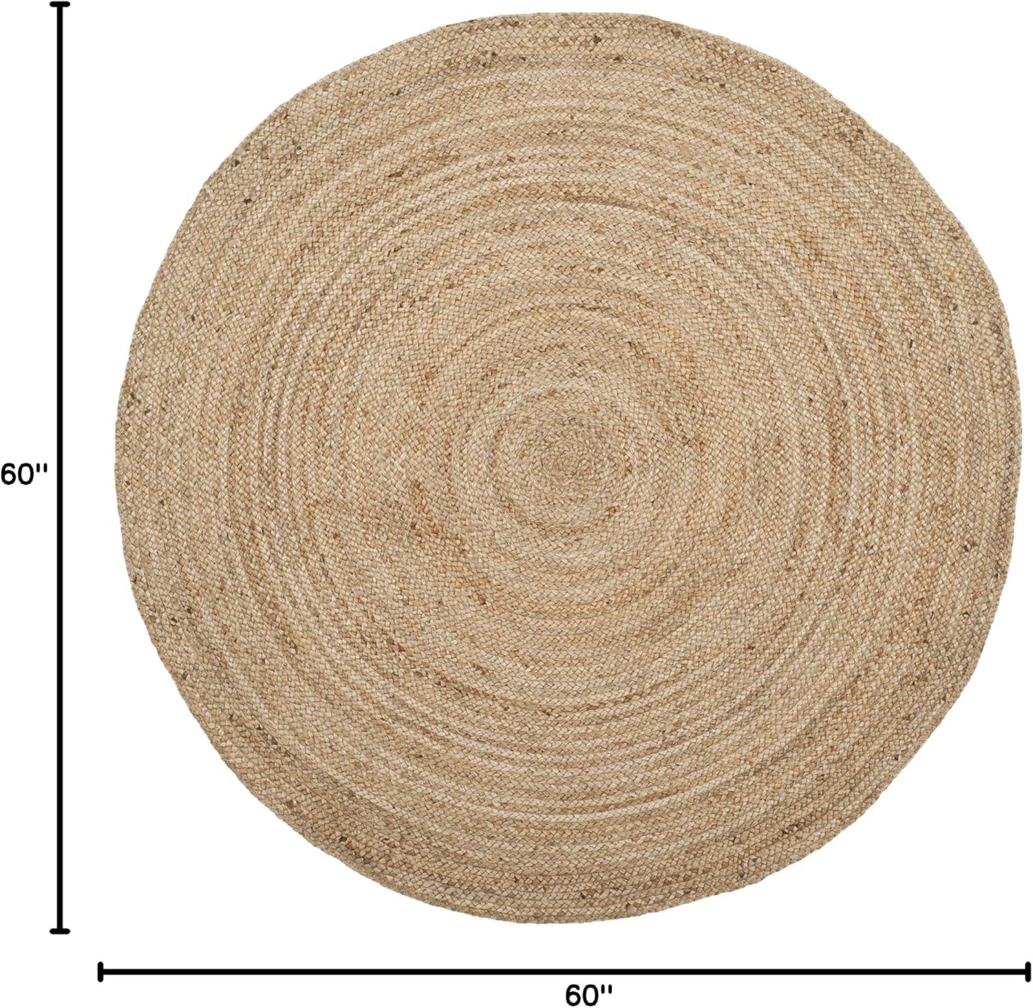 Natural Fiber NFB305 Hand Woven Area Rug - Natural - 5' round - Safavieh.