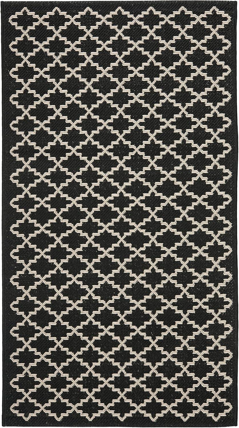 SAFAVIEH Courtyard Hilbert Trellis Indoor/Outdoor Area Rug, 2'7" x 5', Green/Beige