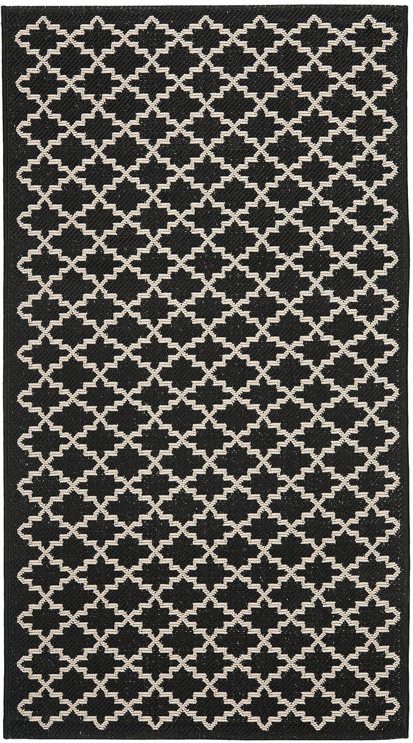 SAFAVIEH Courtyard Hilbert Trellis Indoor/Outdoor Area Rug, 2'7" x 5', Green/Beige