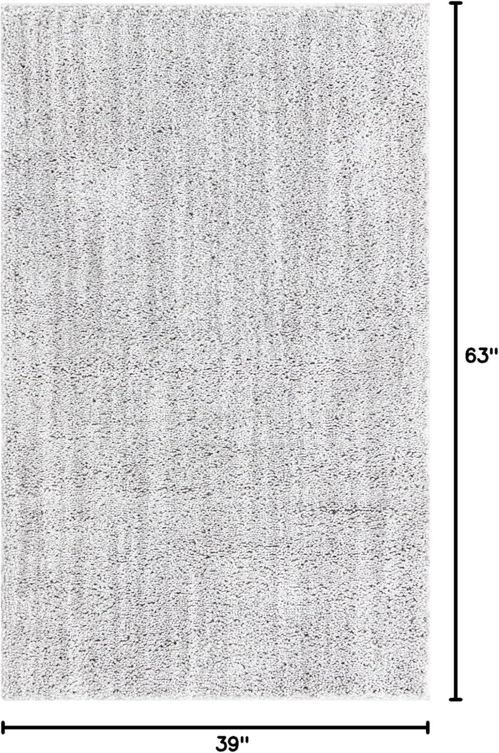 Jill Zarin Shaggy Chic Collection Area Rug - Shaggy (3' 3" x 5' 3" Rectangle Ash Gray)