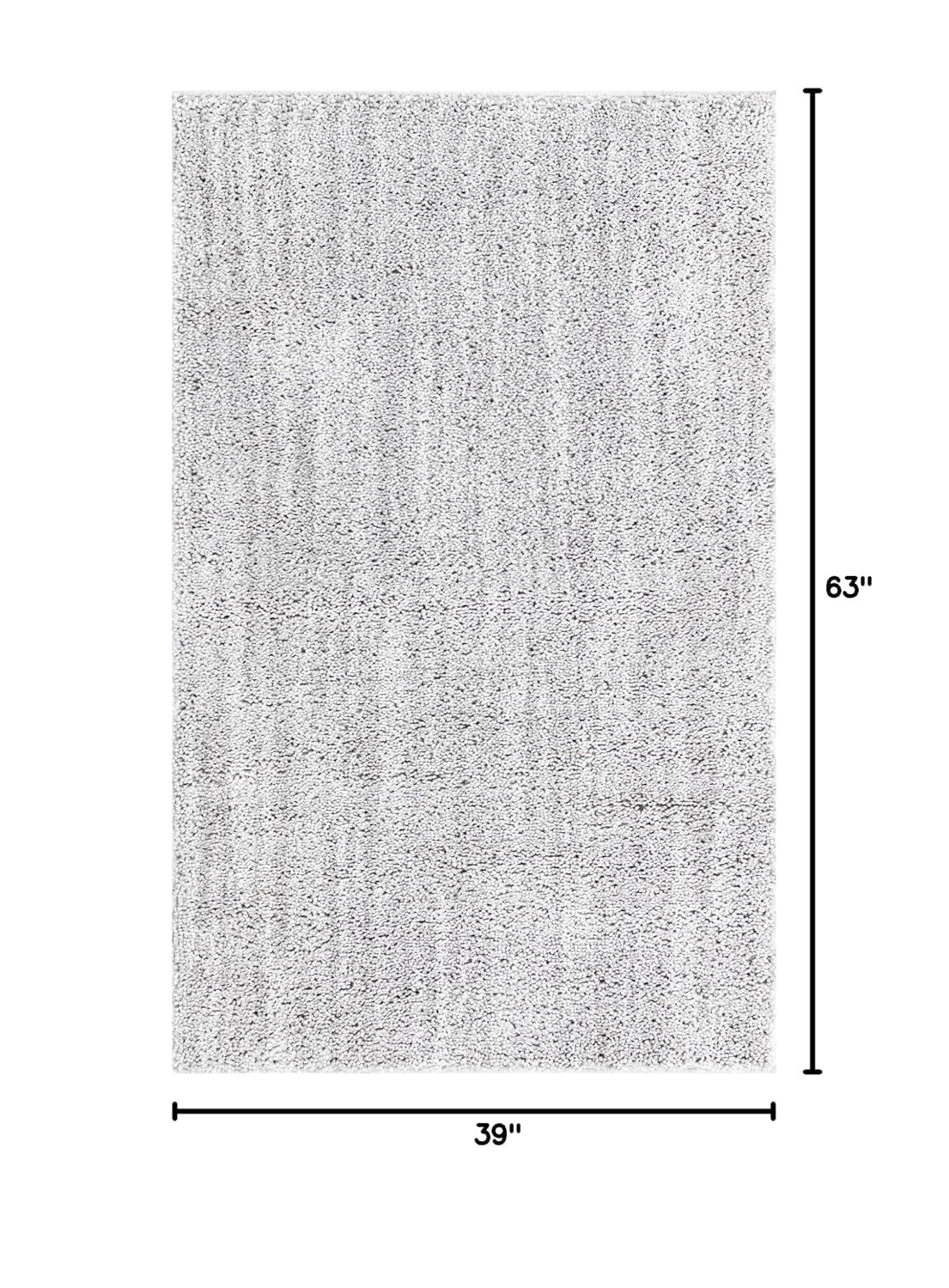 Jill Zarin Shaggy Chic Collection Area Rug - Shaggy (3' 3" x 5' 3" Rectangle Ash Gray)