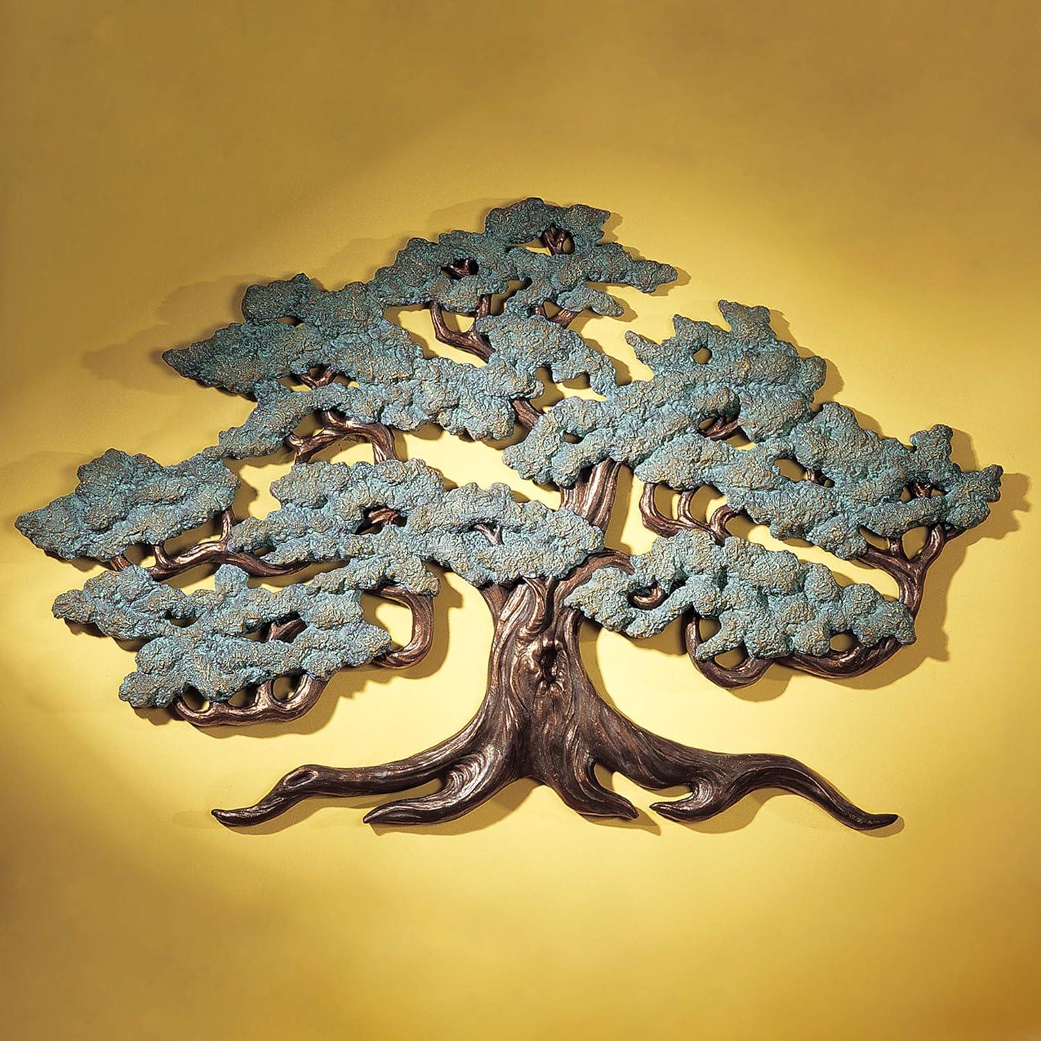 Eternal Tree of Life Large Resin Wall Sculpture in Faux Bronze Verdigris