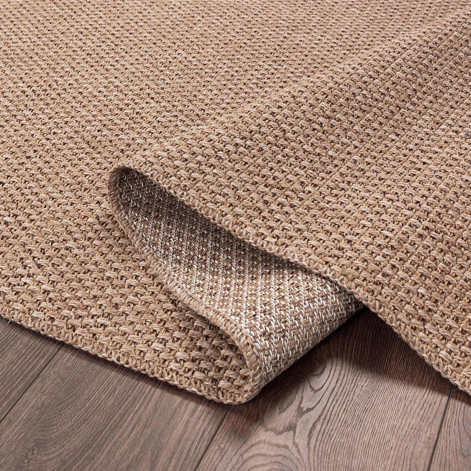 4'x6' Pata Hand Woven Chunky Jute Area Rug, Natural - JONATHAN Y