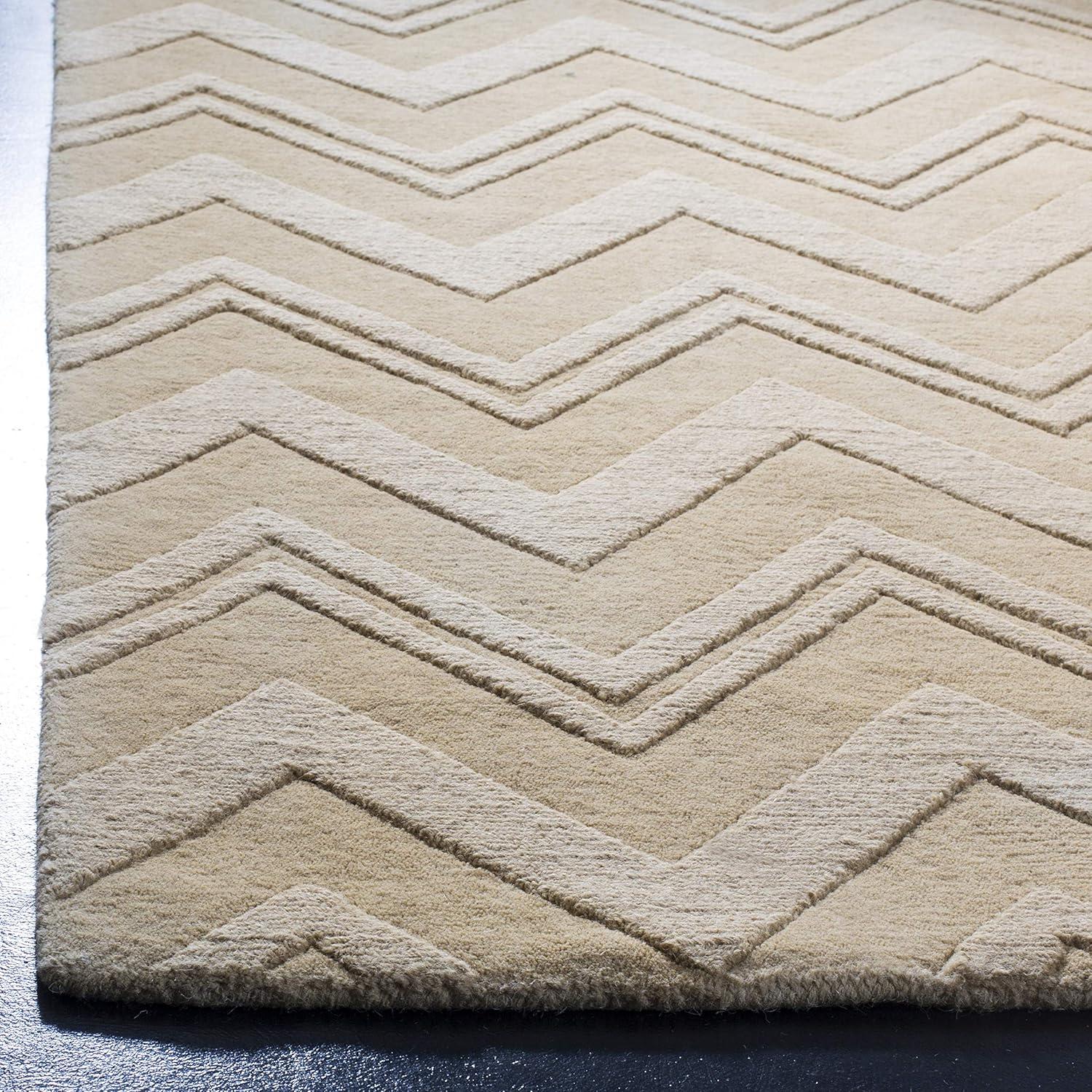 Nishi Hand Loomed Wool Chevron Rug