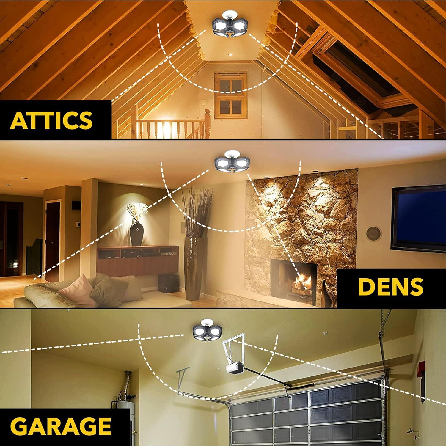 Bell+Howell Quadburst 5500 Lumens Multi Directional Ceiling Light with 4 Adjustable Panels