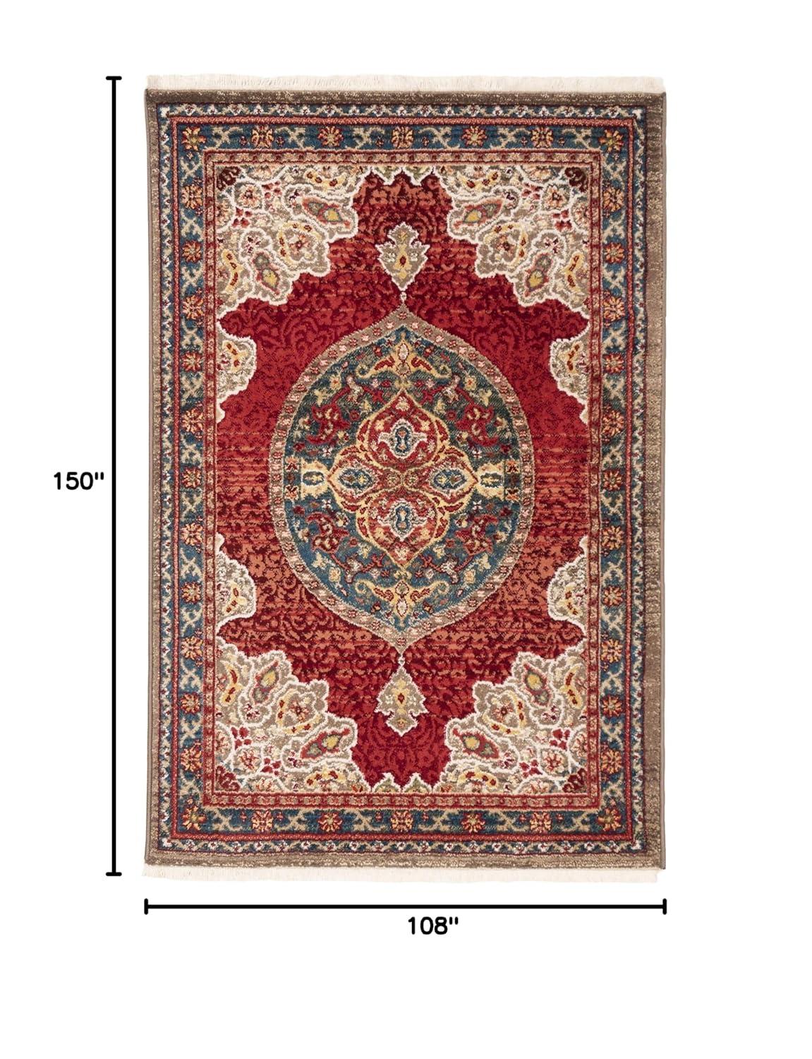 Kashan KSN302 Power Loomed Area Rug - Red/Blue - 9'x12'6" - Safavieh