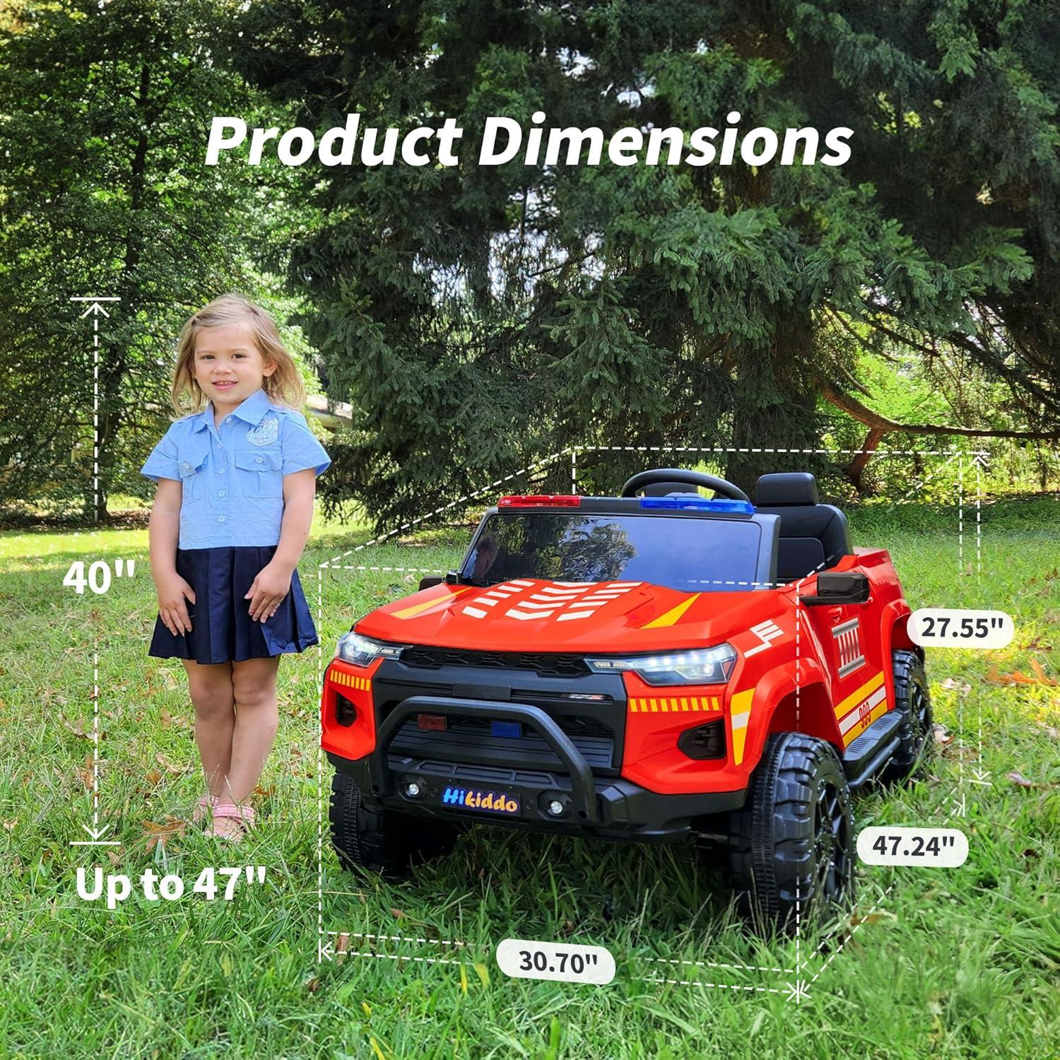 24V Red 2-Seater Electric Ride-On Truck with Remote Control