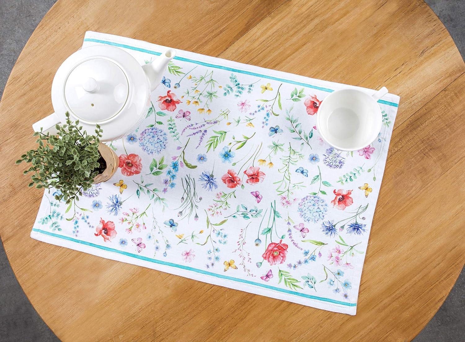 Floral Spring Cotton Placemats Set of 4