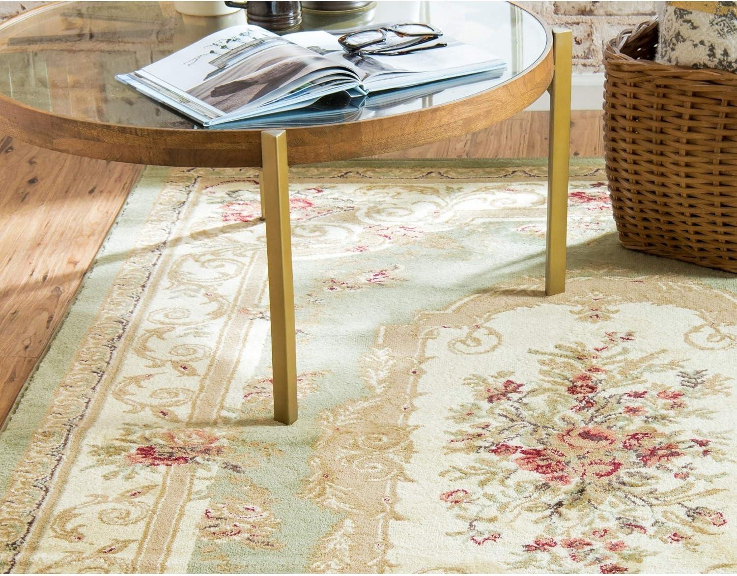 Unique Loom Versailles Collection Area Rug - Henry (4' 1" x 6' 1" Rectangle Brown/Cream)