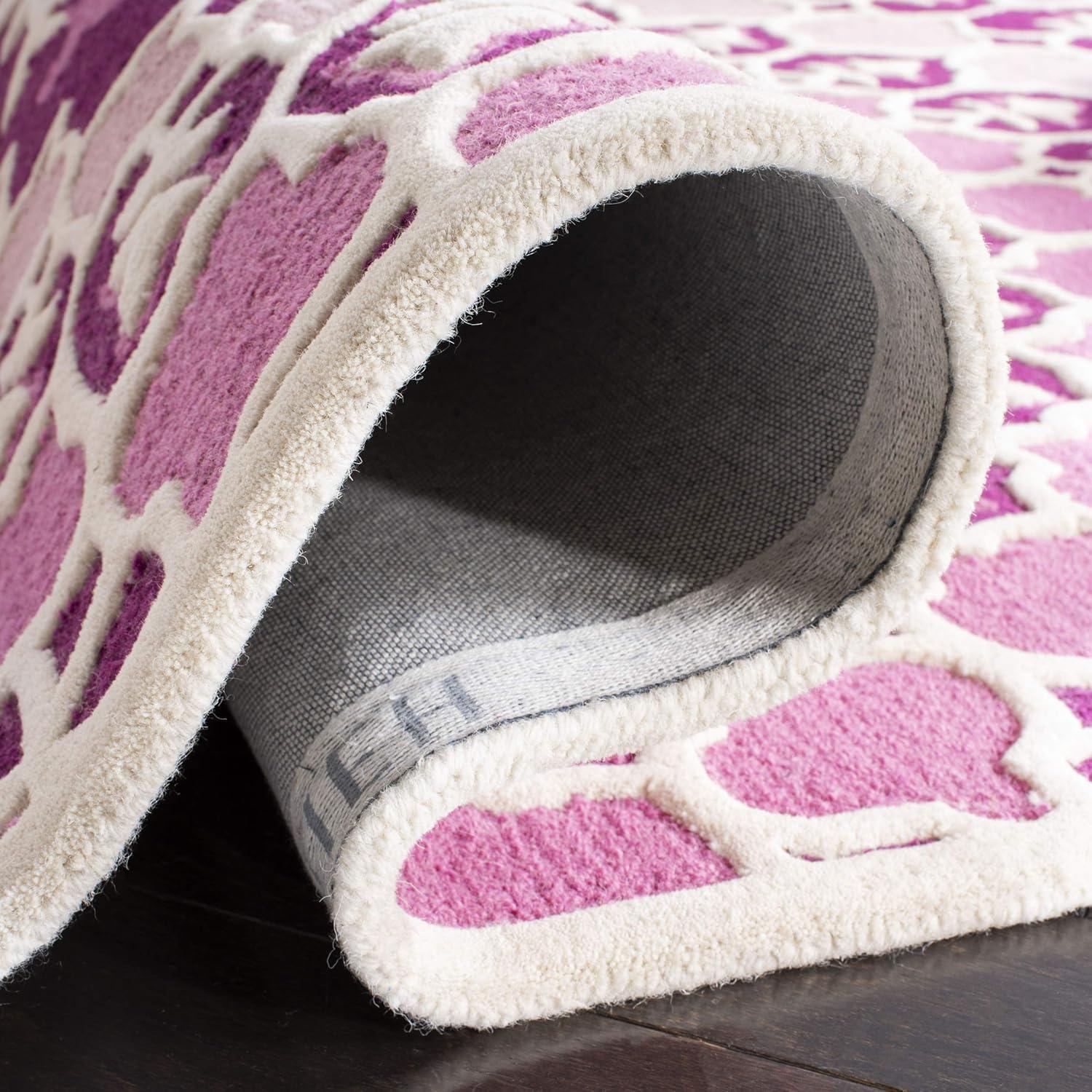 Bellagio BLG610 Hand Tufted Area Rug - Pink/Ivory - 8'x10' - Safavieh.