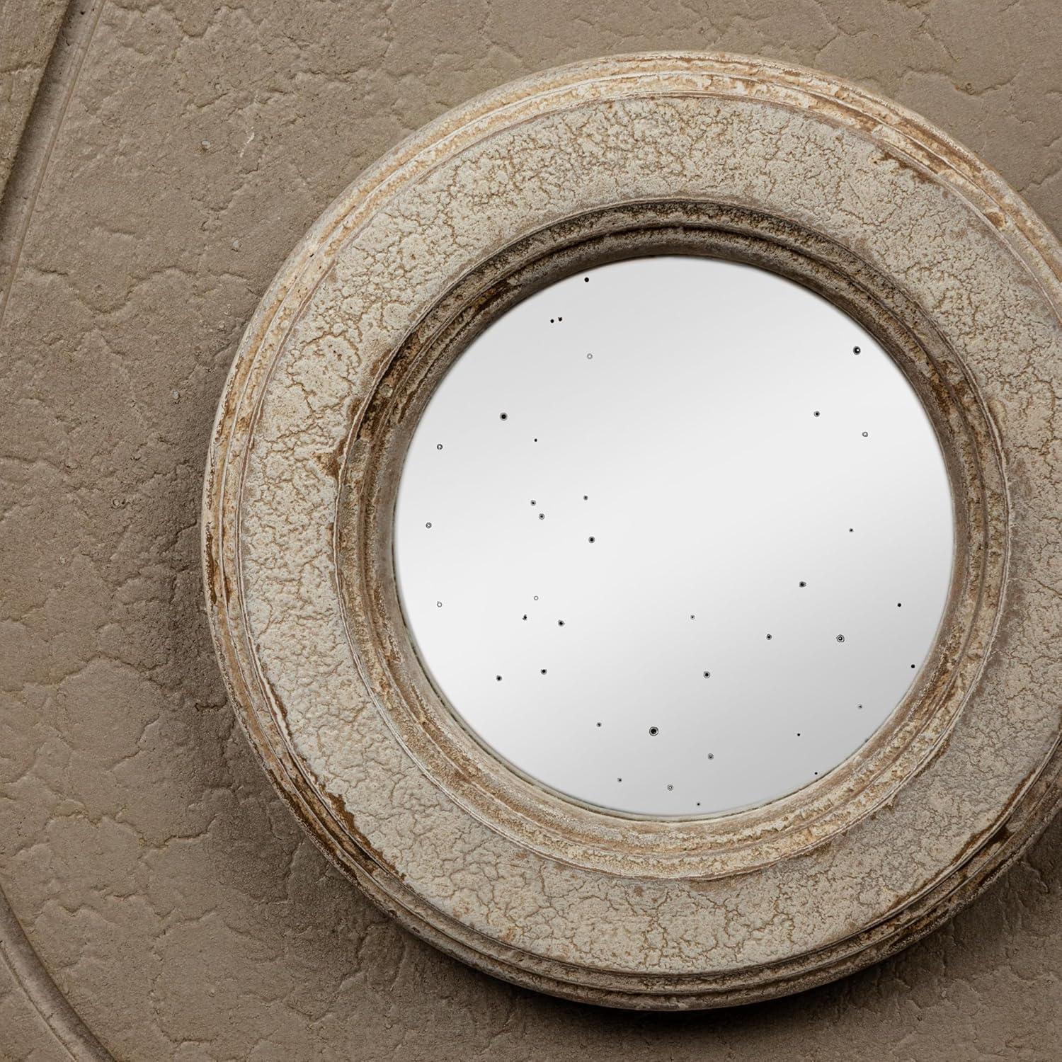 Distressed Gray Wood Grandfather Style Wall Clock