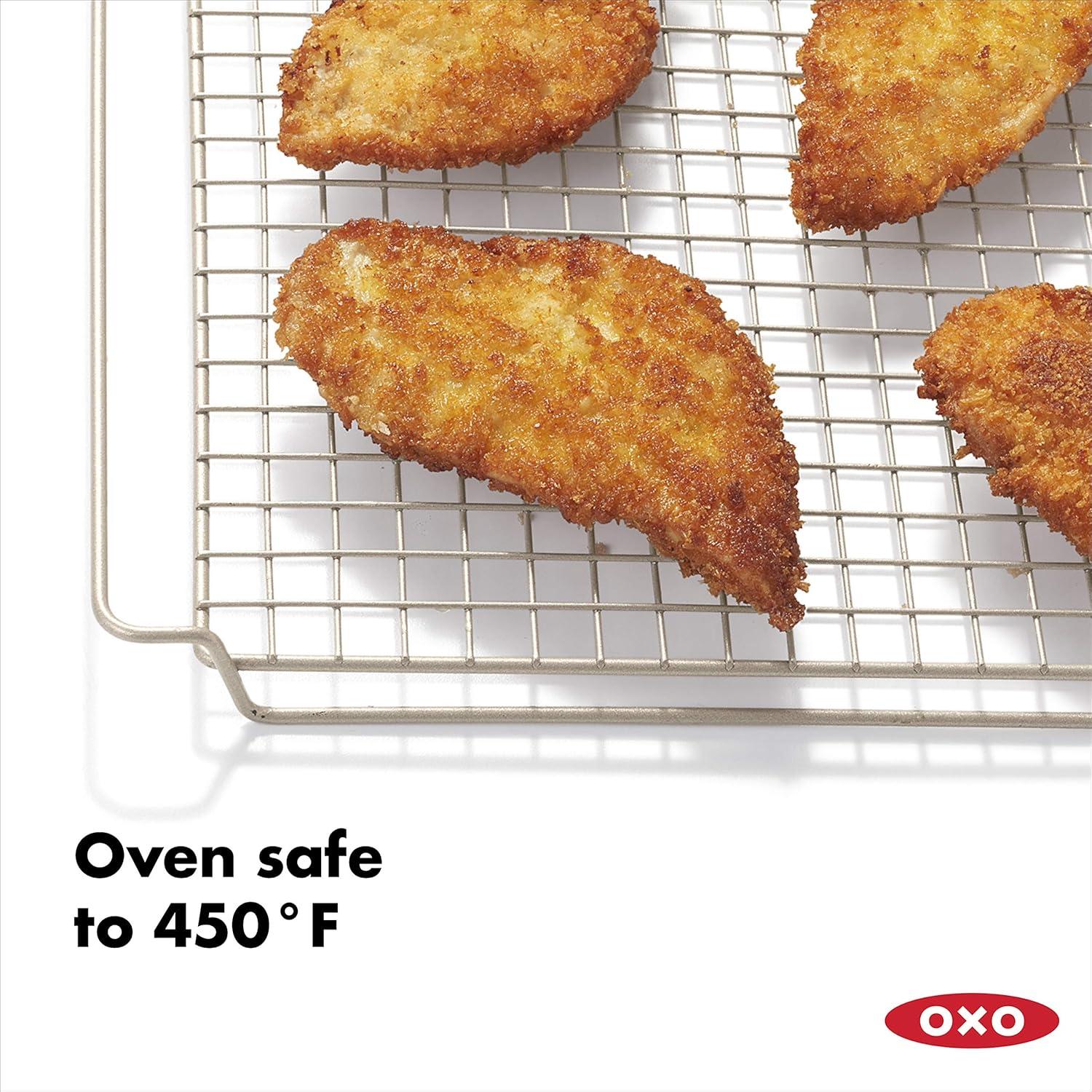 Rectangular Non-Stick Metal Cooling and Baking Rack