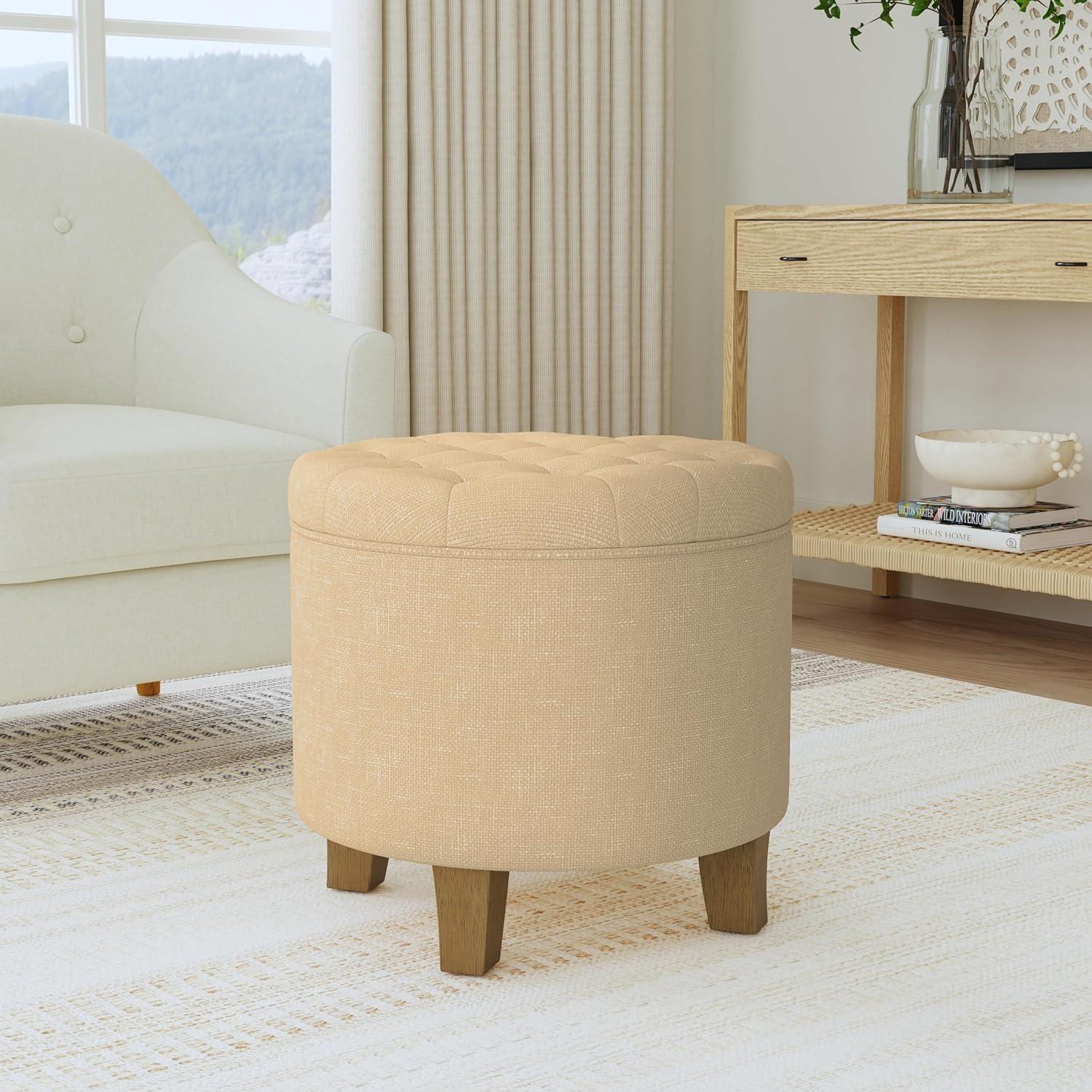 Boho Tufted Storage Ottoman - HomePop