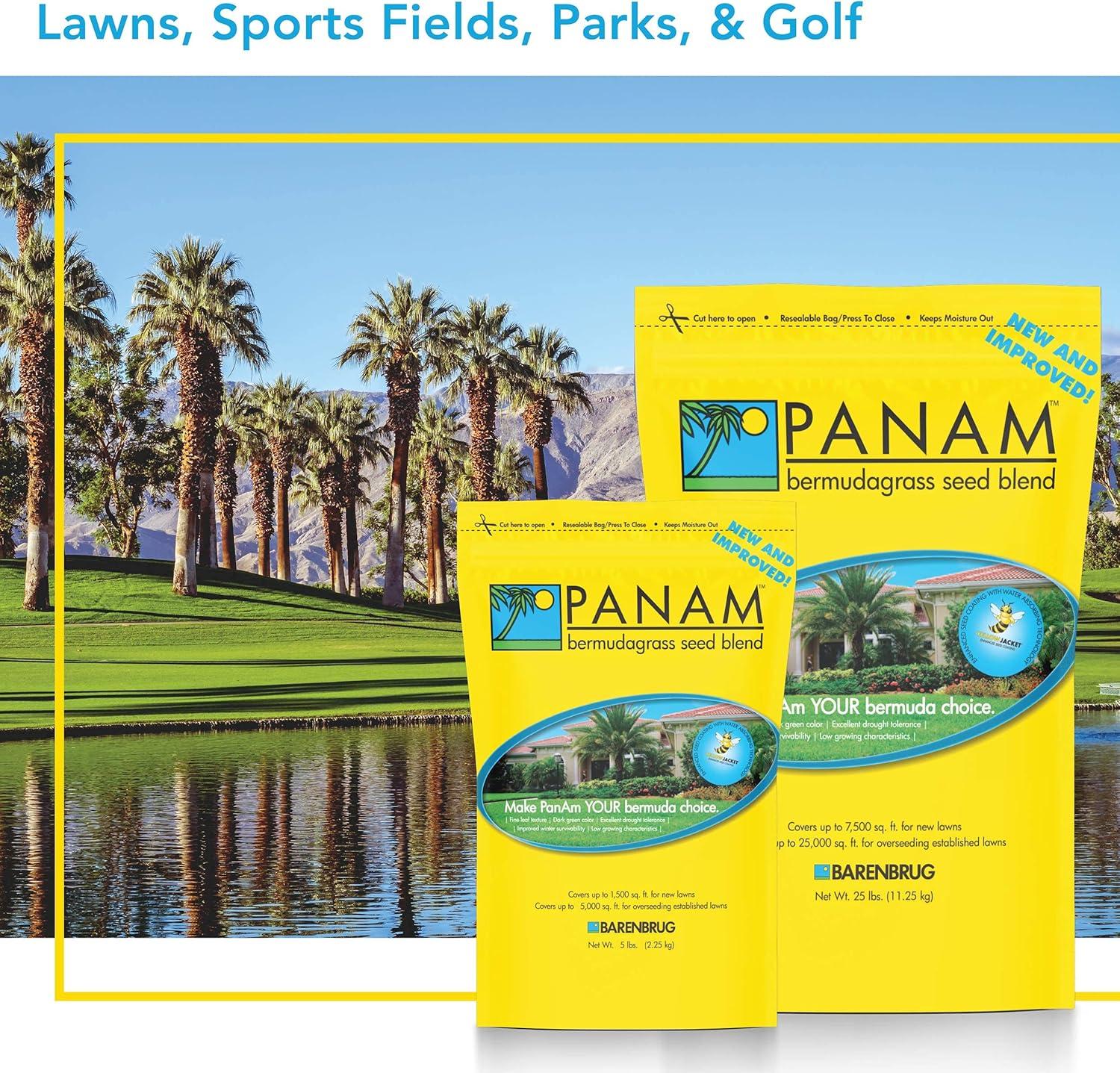 PanAm Bermuda Grass Seed Blend for Sunny Areas, 25 LB Bag