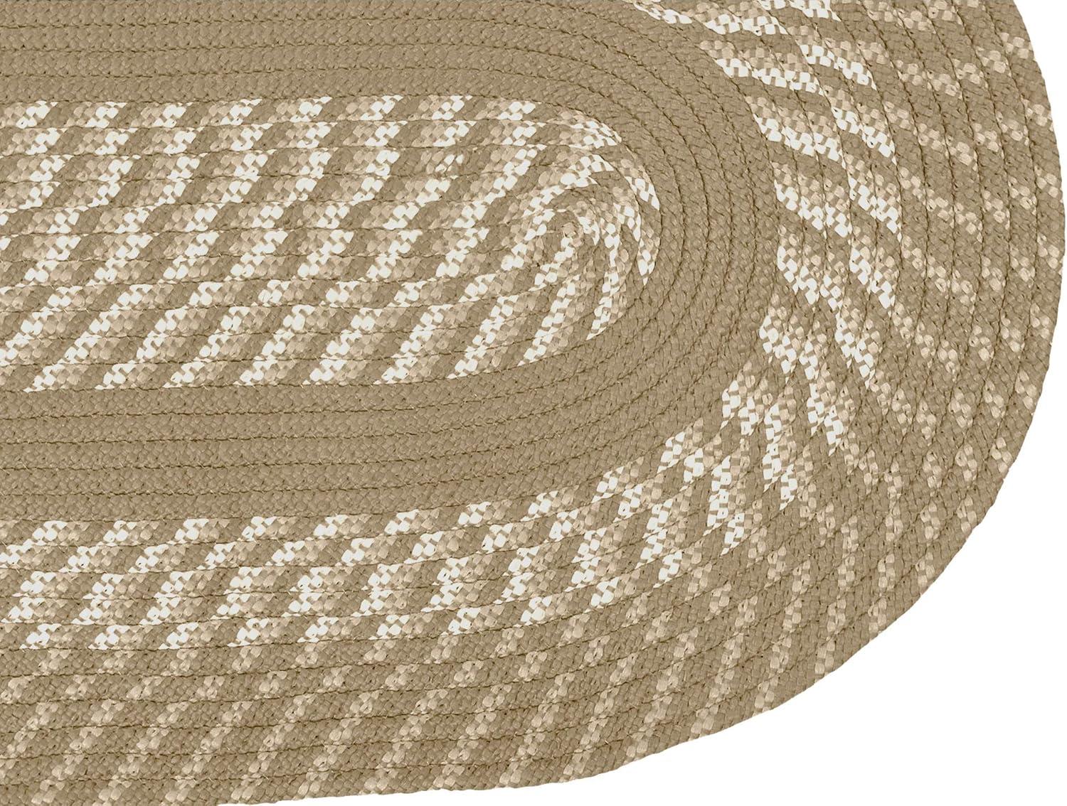 Newport Braid Collection 100% Polypropylene Stripe Pattern Reversible Indoor Utility Rug - Better Trends