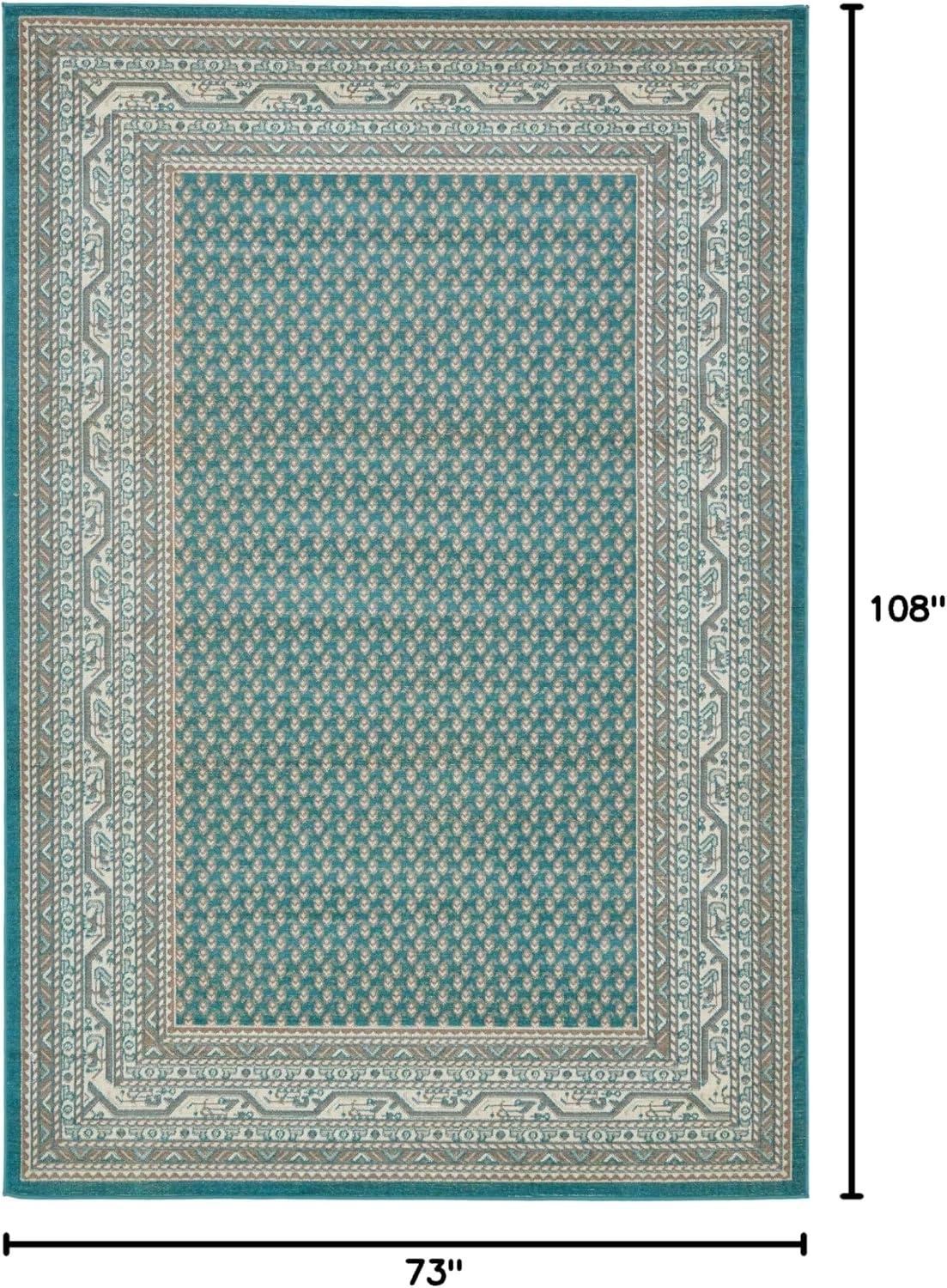 Williamsburg Allover Teal 6' 0 x 9' 0 Area Rug