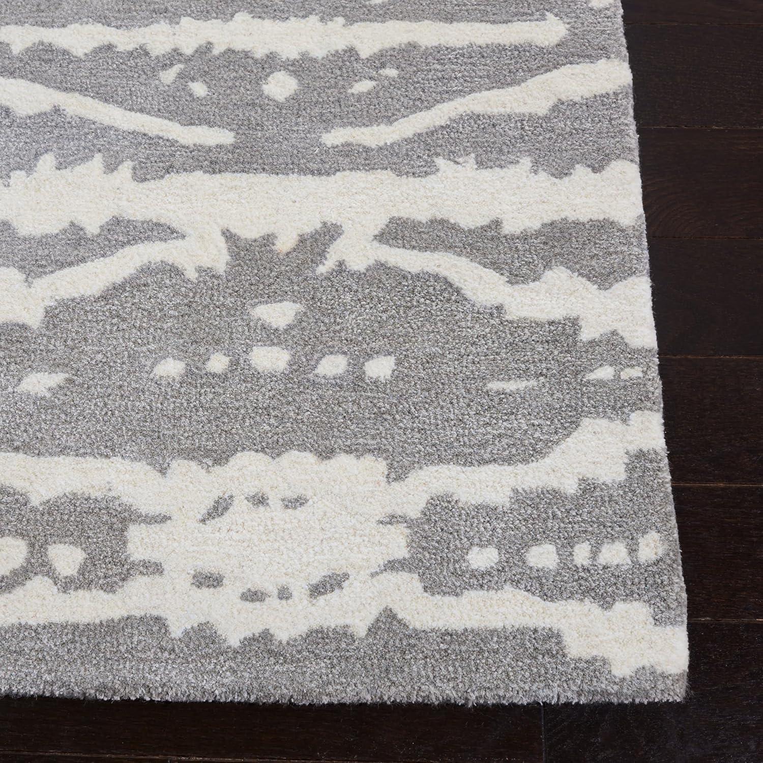 Soho SOH656 Hand Tufted Area Rug - Grey/Ivory - 7'6"x9'6" - Safavieh.