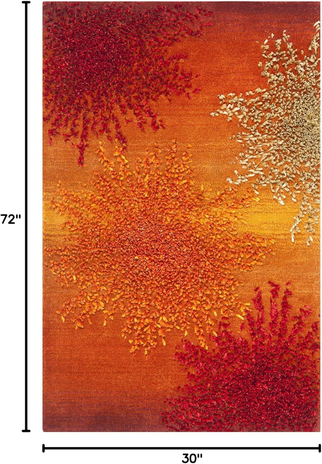 Soho SOH712 Hand Tufted Runner Rug - Rust/Multi - 2'6"x6' - Safavieh.