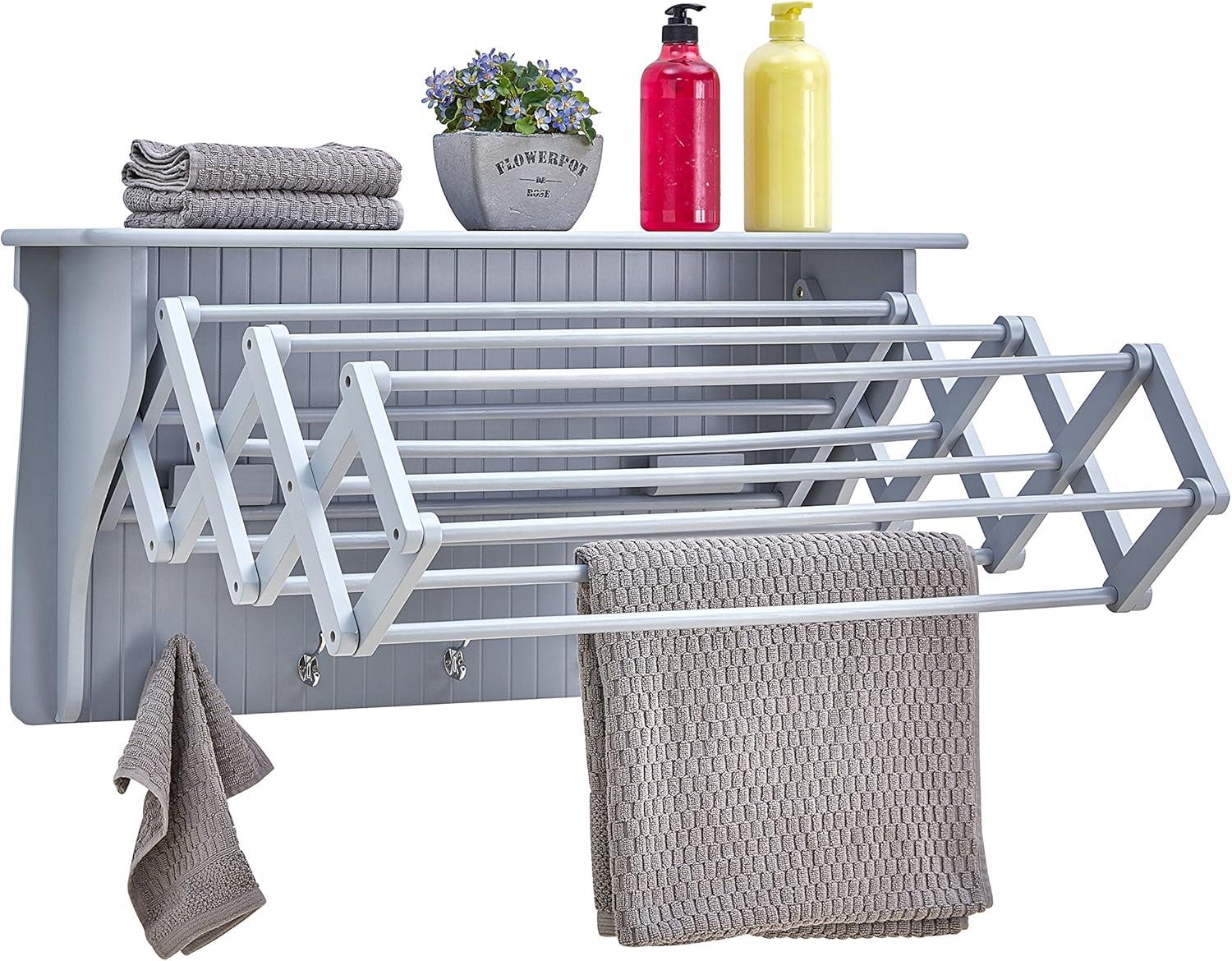 Latitude Run® Collapsible Accordion Wall Mounted Drying Rack & Reviews | Wayfair