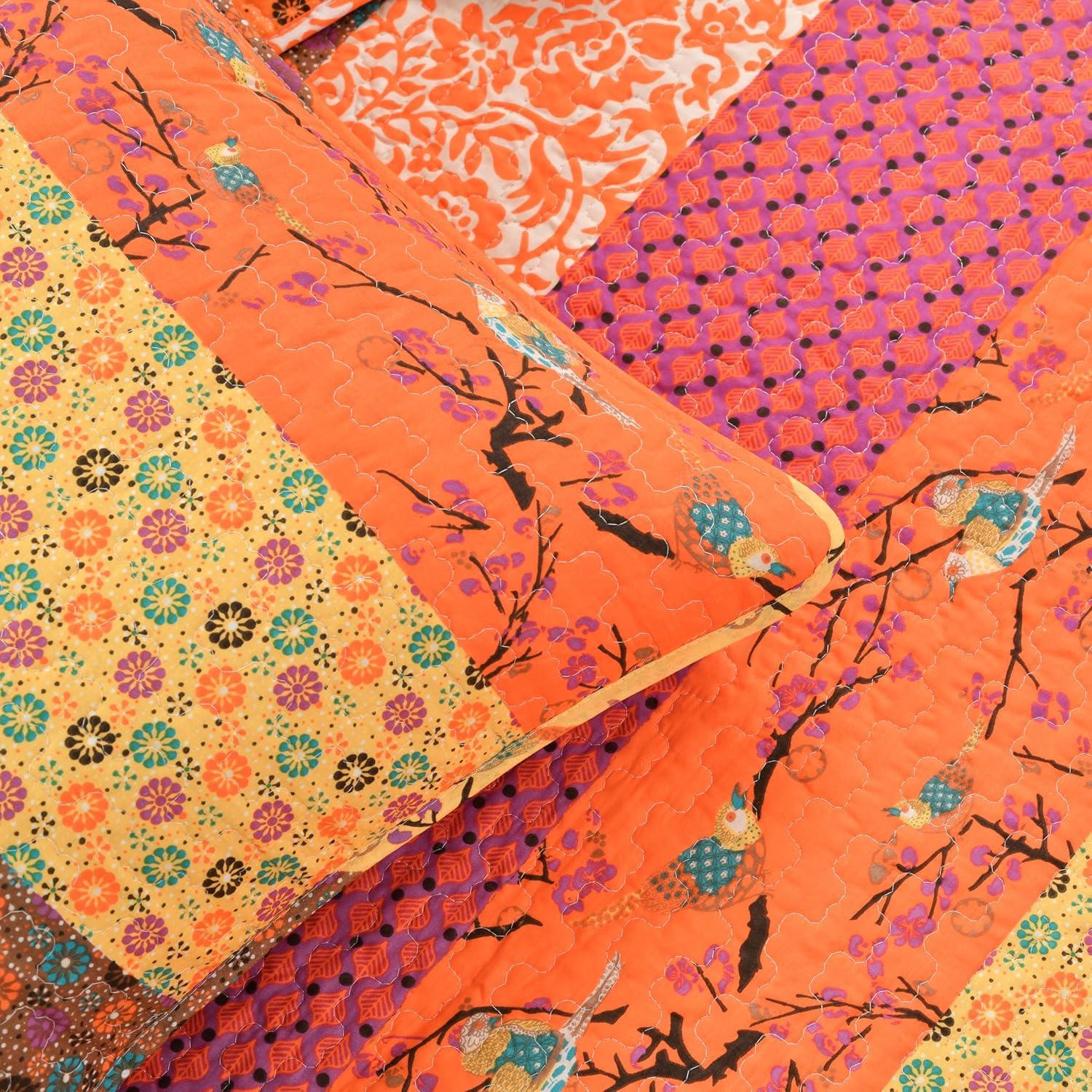 Lush Decor Royal Empire Cotton Reversible 3 Piece Quilt Set