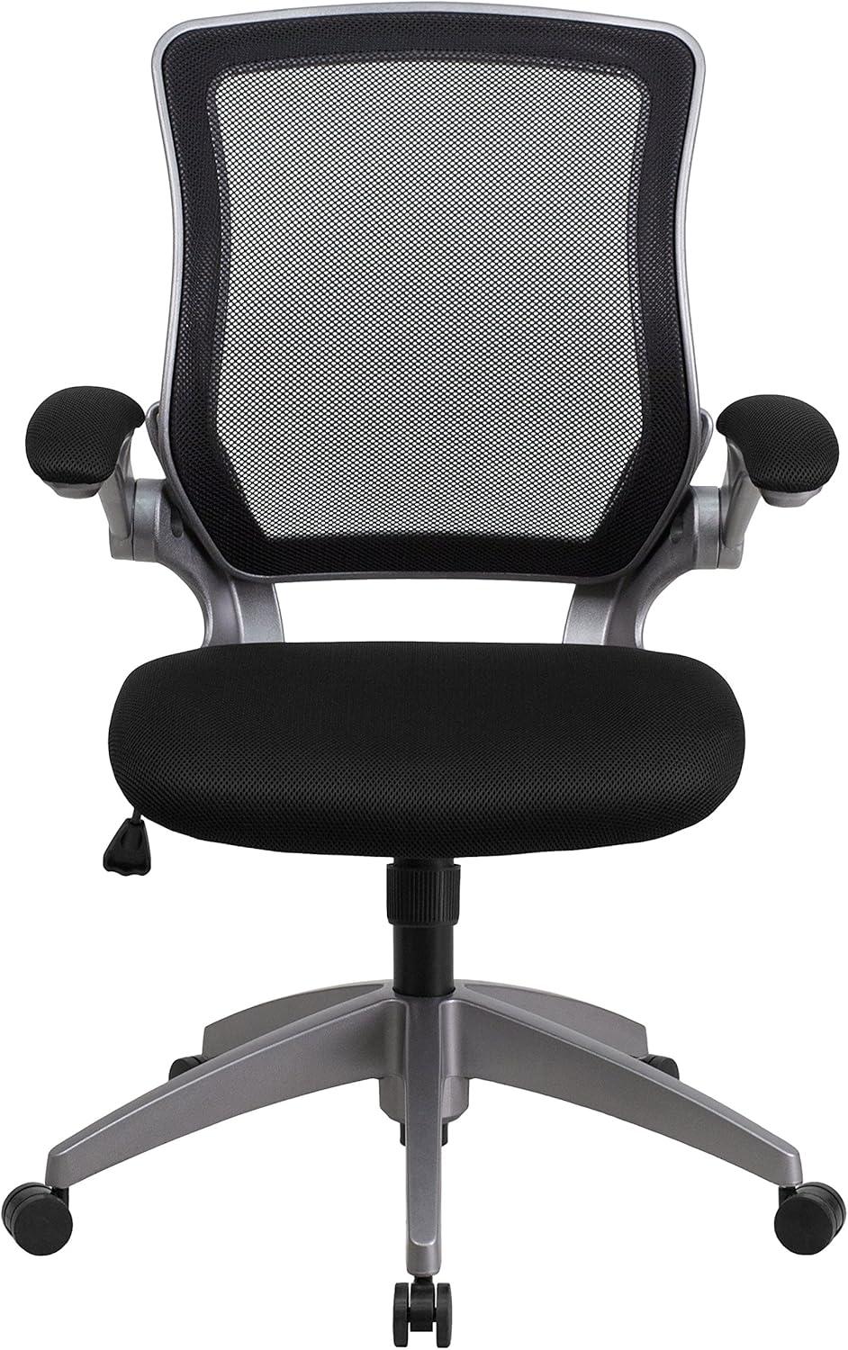 Black Mesh Ergonomic Task Chair with Adjustable Arms