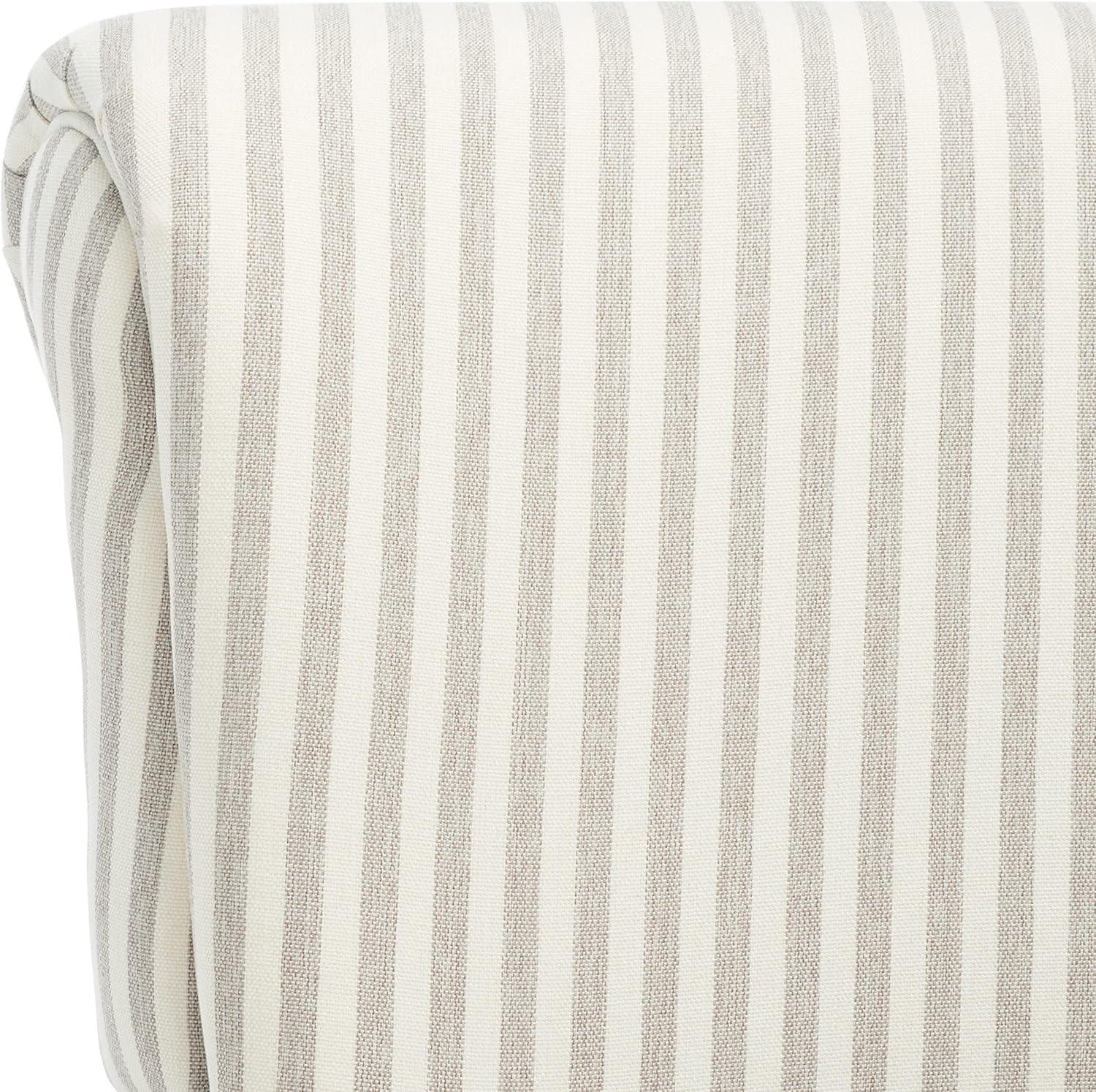 SAFAVIEH Hazina Modern Style Club Chairs, Beige Stripe (30 in. W x 32.8 in. D x 35.4 in. H)