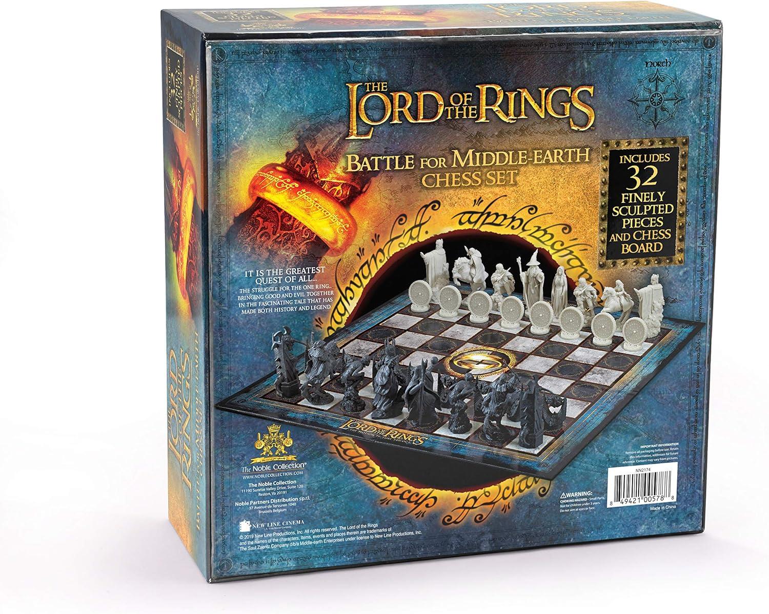 The Noble Collection Lord of the Rings Game Chess Set Battle for Middle-Earth