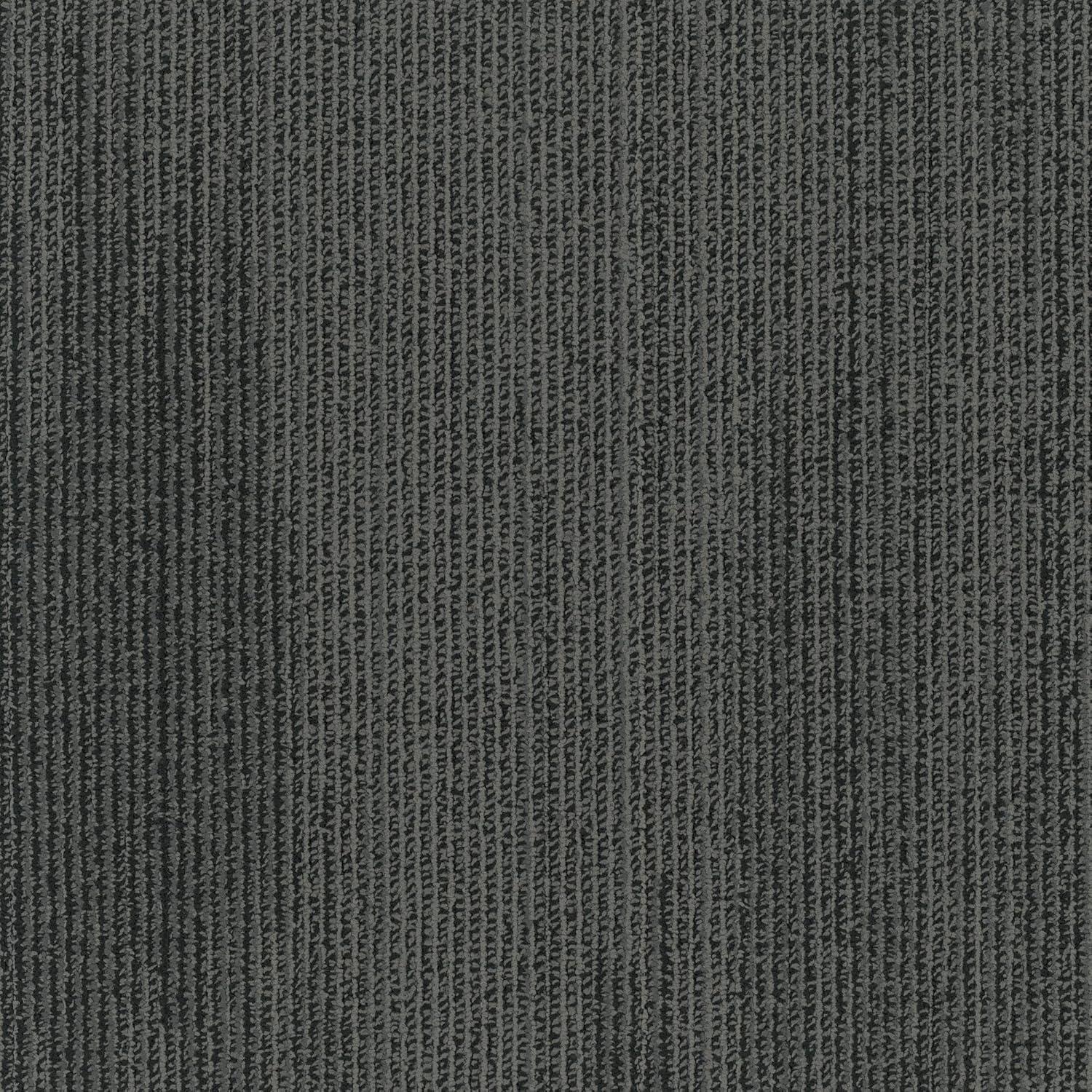 Elite 24" x 24" Gray Nylon Carpet Tile with Low Pile