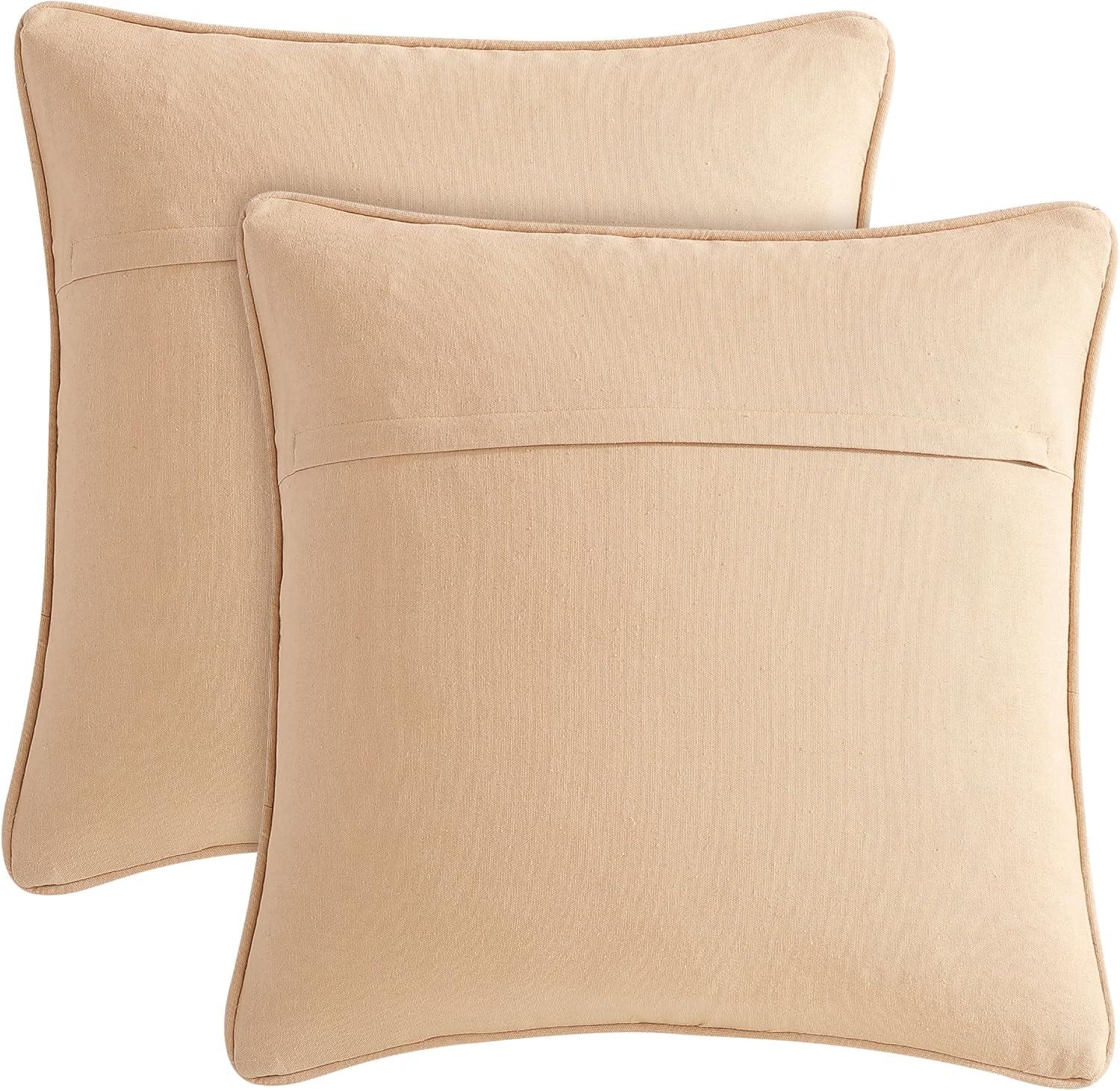 Boho Living Boho Living Jada Decorative Pillow Collection Jute/Cotton Indoor Square Throw Pillow with & Insert (Set of 2)