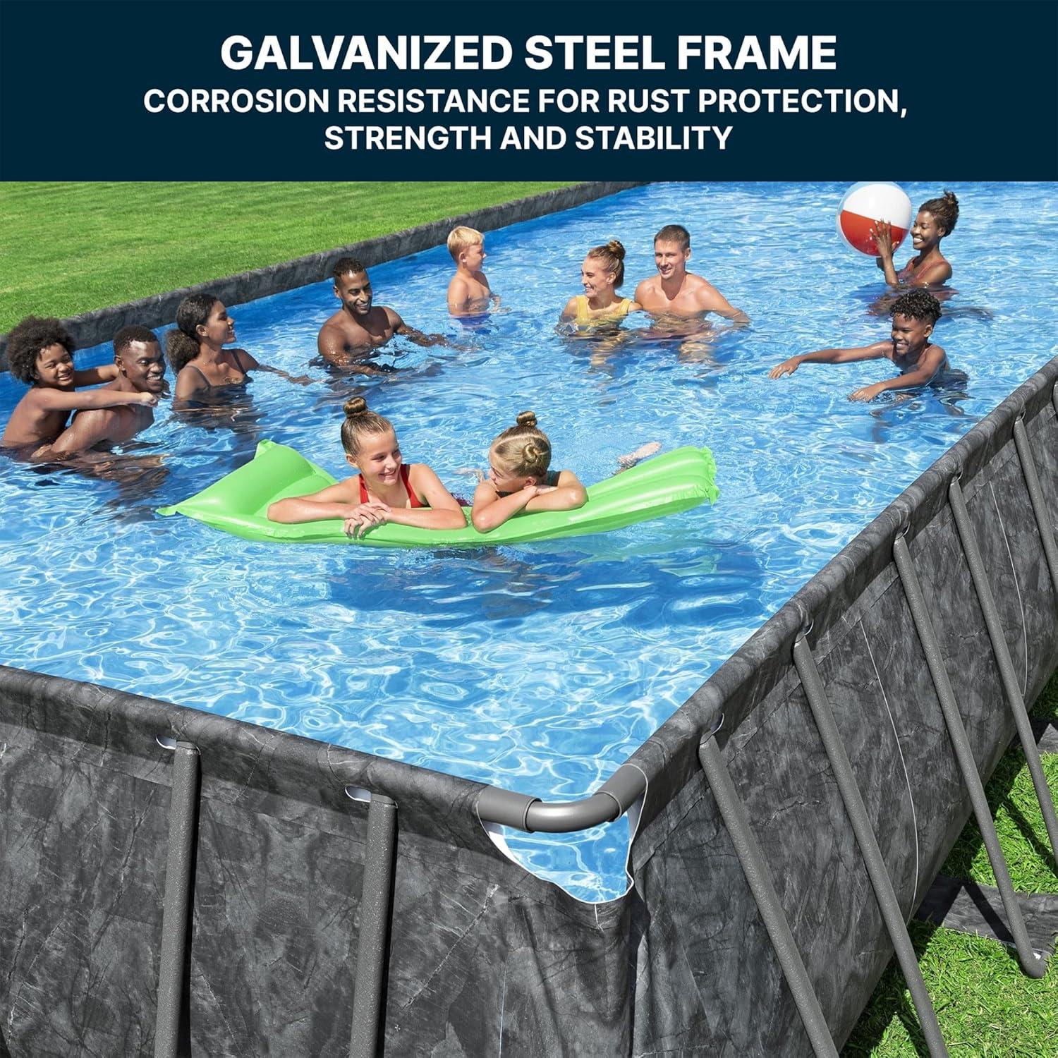 Bestway APX 365 Rectangular Above Ground Pool Set, 31'4" x 16' x 52"