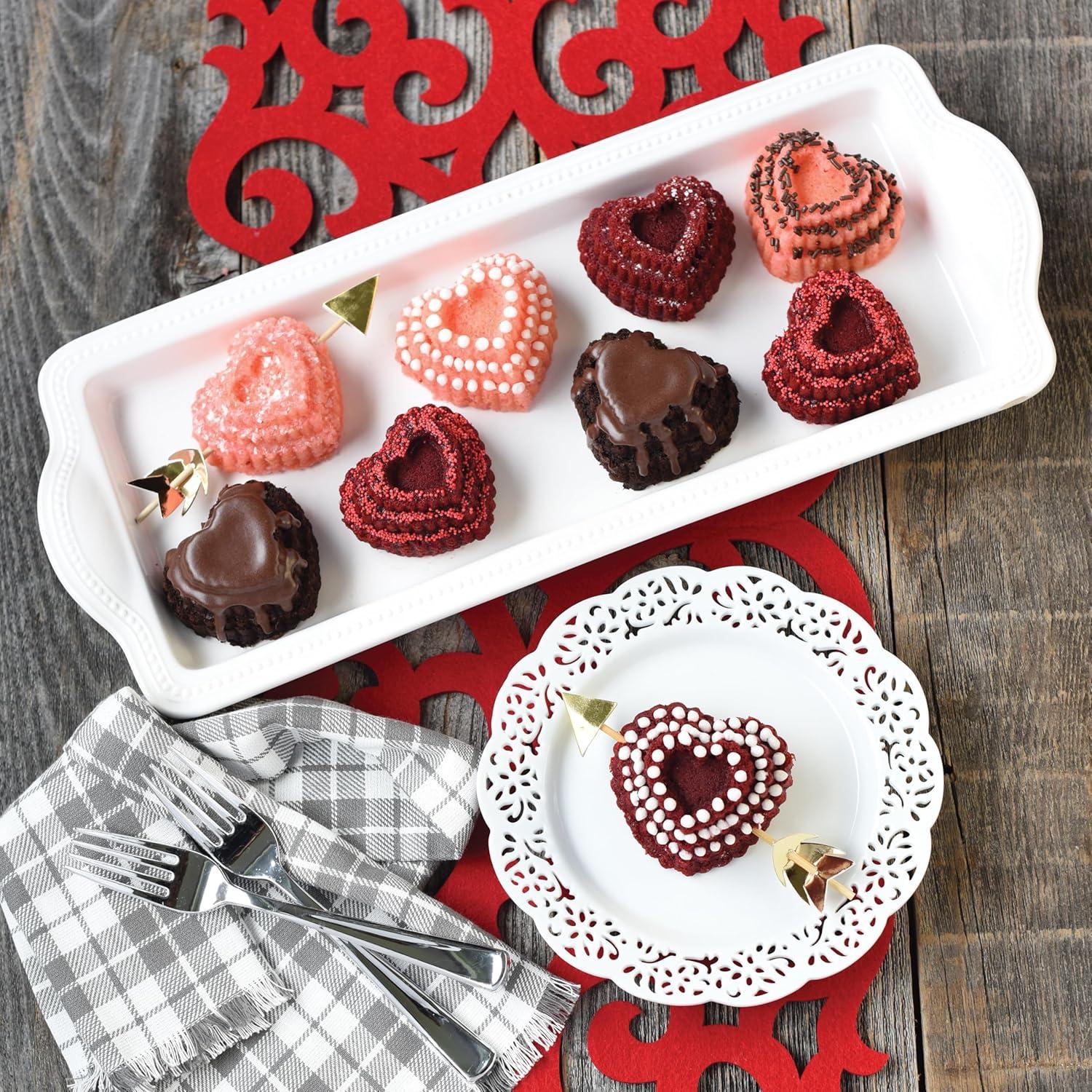 Nordic Ware Nordic Ware Non-Stick Novelty Tiered Hearts Cakelet Pan