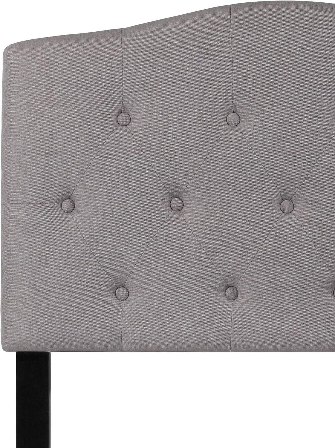 Flash Furniture Cambridge Tufted Upholstered Twin Size Headboard in Light Gray Fabric