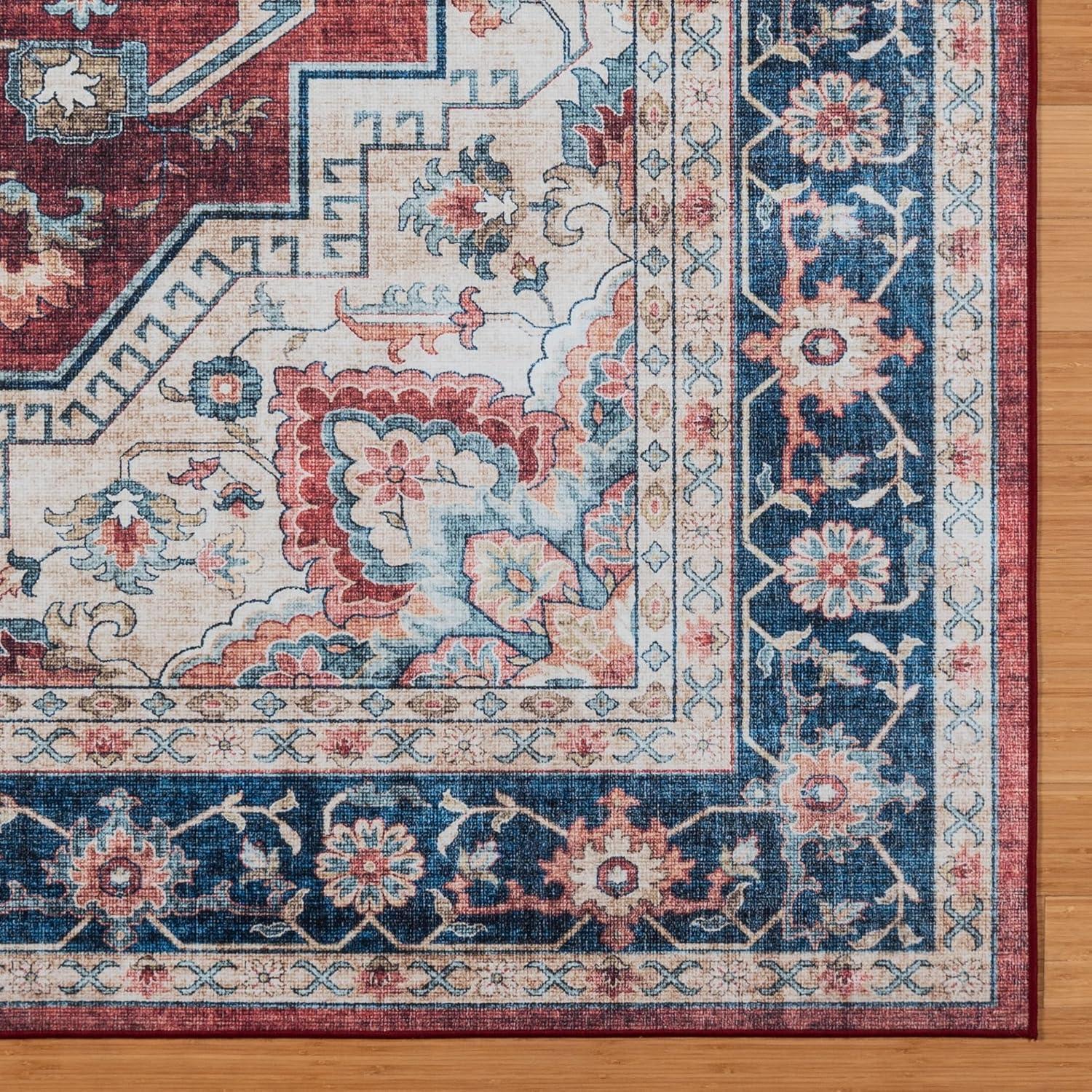 Gertmenian Crystal Print Soha Traditional Moroccan Red Area Rug