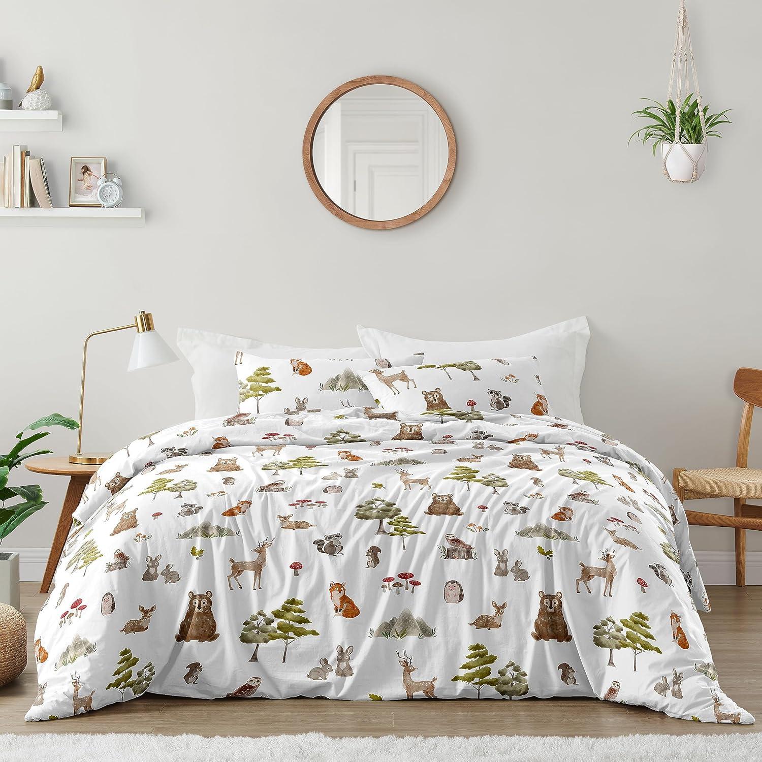 Woodland Forest Animals Full Microfiber Comforter Set