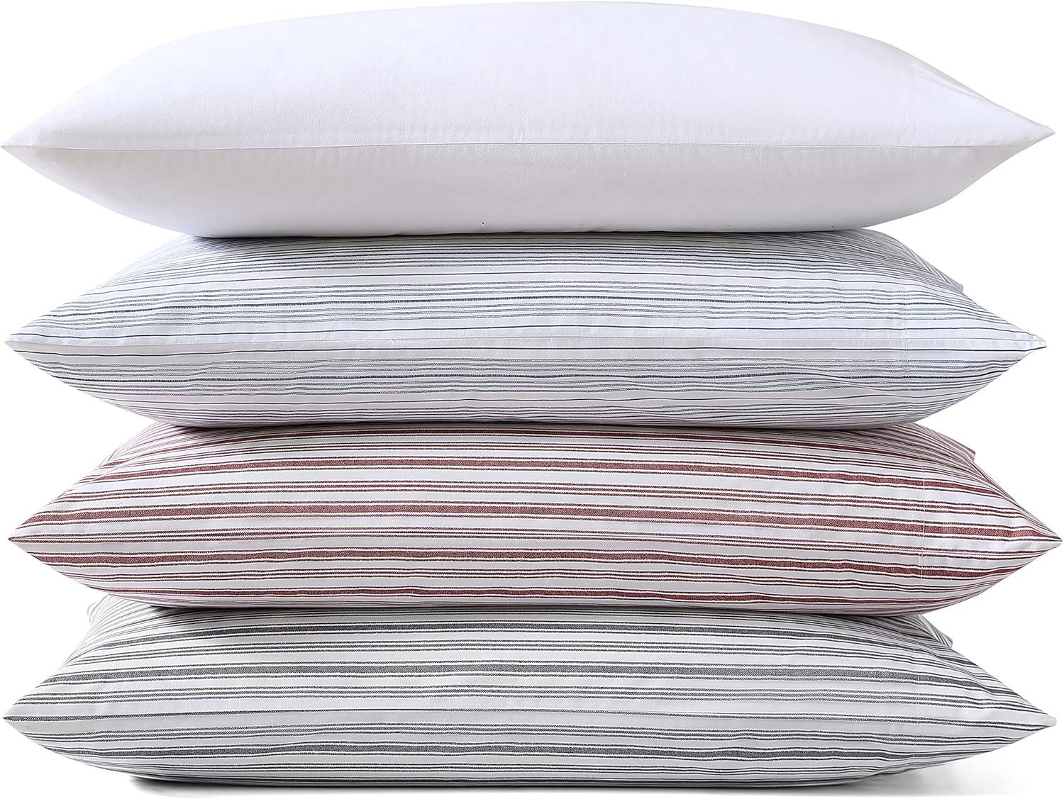 Standard Cotton Striped Pillowcase Set, 2 Piece