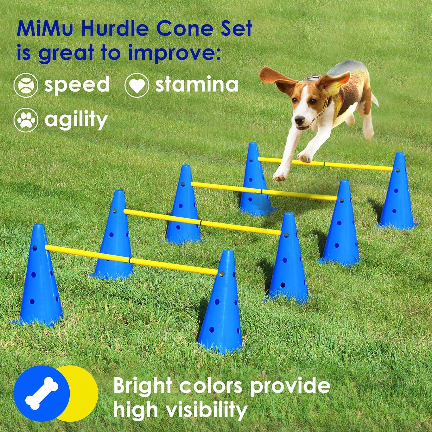 MiMu | Hurdle Cone Set with Training Cones and Agility Poles – Agility Ladder