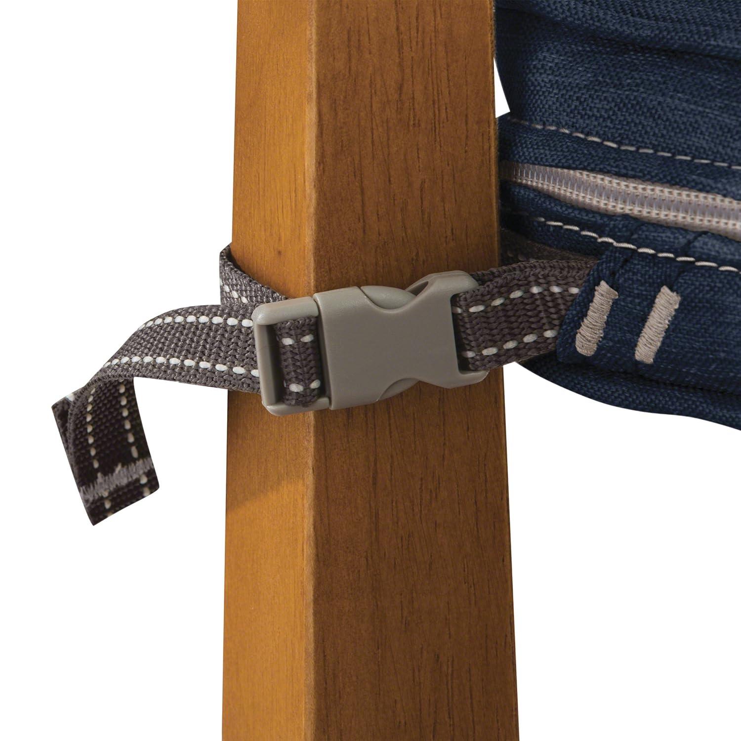 Classic Accessories Montlake FadeSafe Water-Resistant Contoured Patio Dining Seat Cushion, 18 x 18 x 2 inch, Heather Indigo