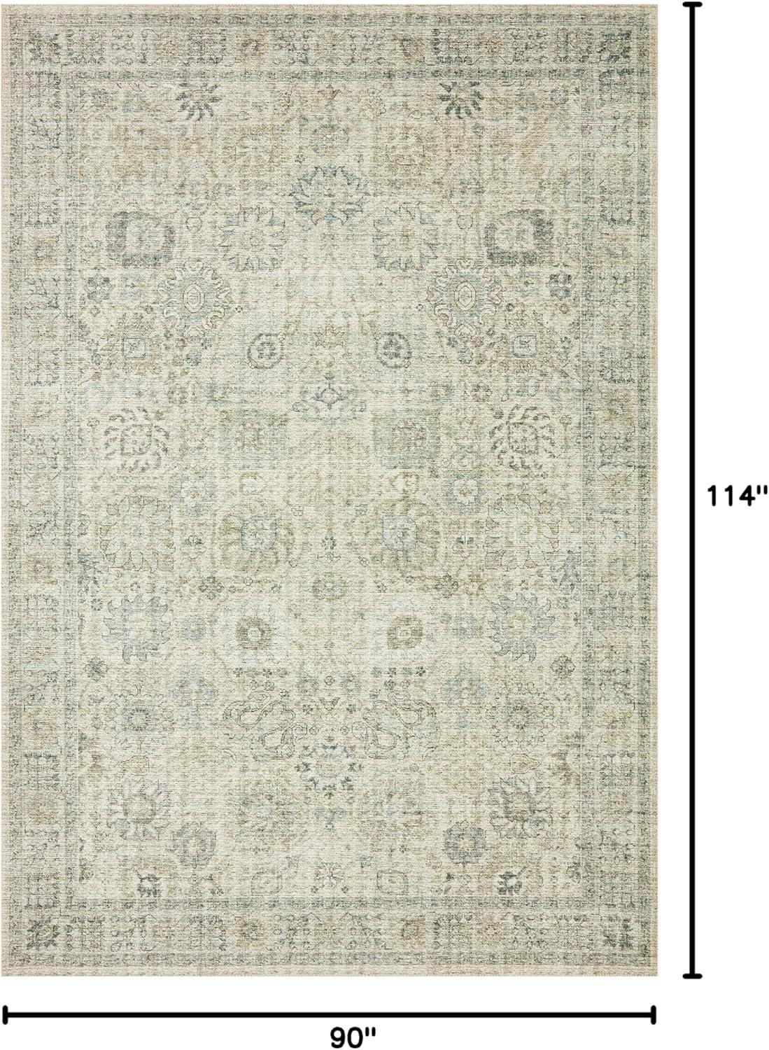 Natural Sage Oriental 8' x 10' Synthetic Area Rug