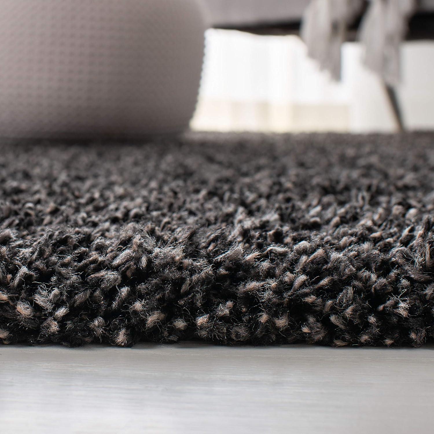 Evolution Shag EVO520 Power Loomed Area Rug - Charcoal - 5'3"x7'6" - Safavieh.