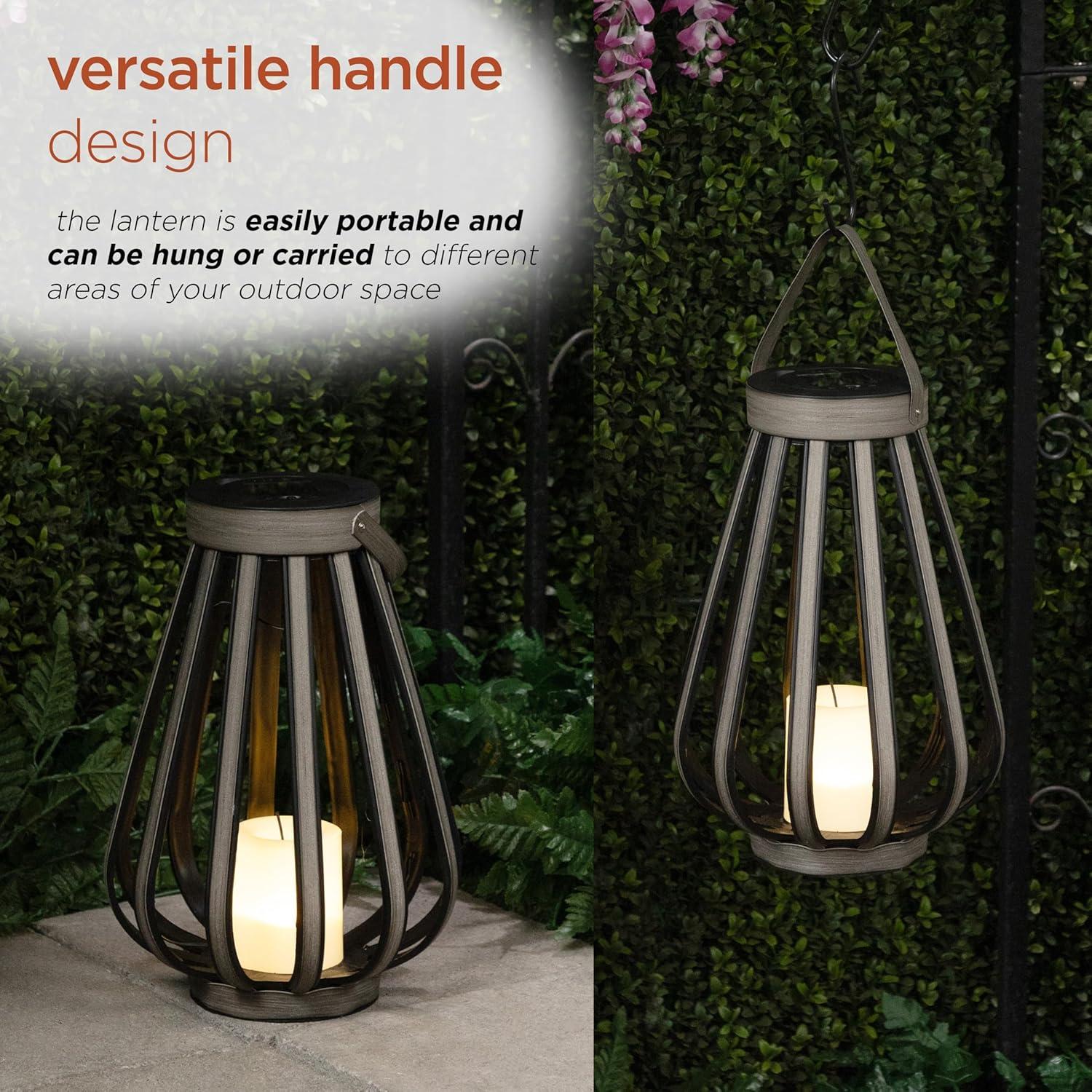 Alpine Solar Decorative Plastic Lantern w/ LED Light