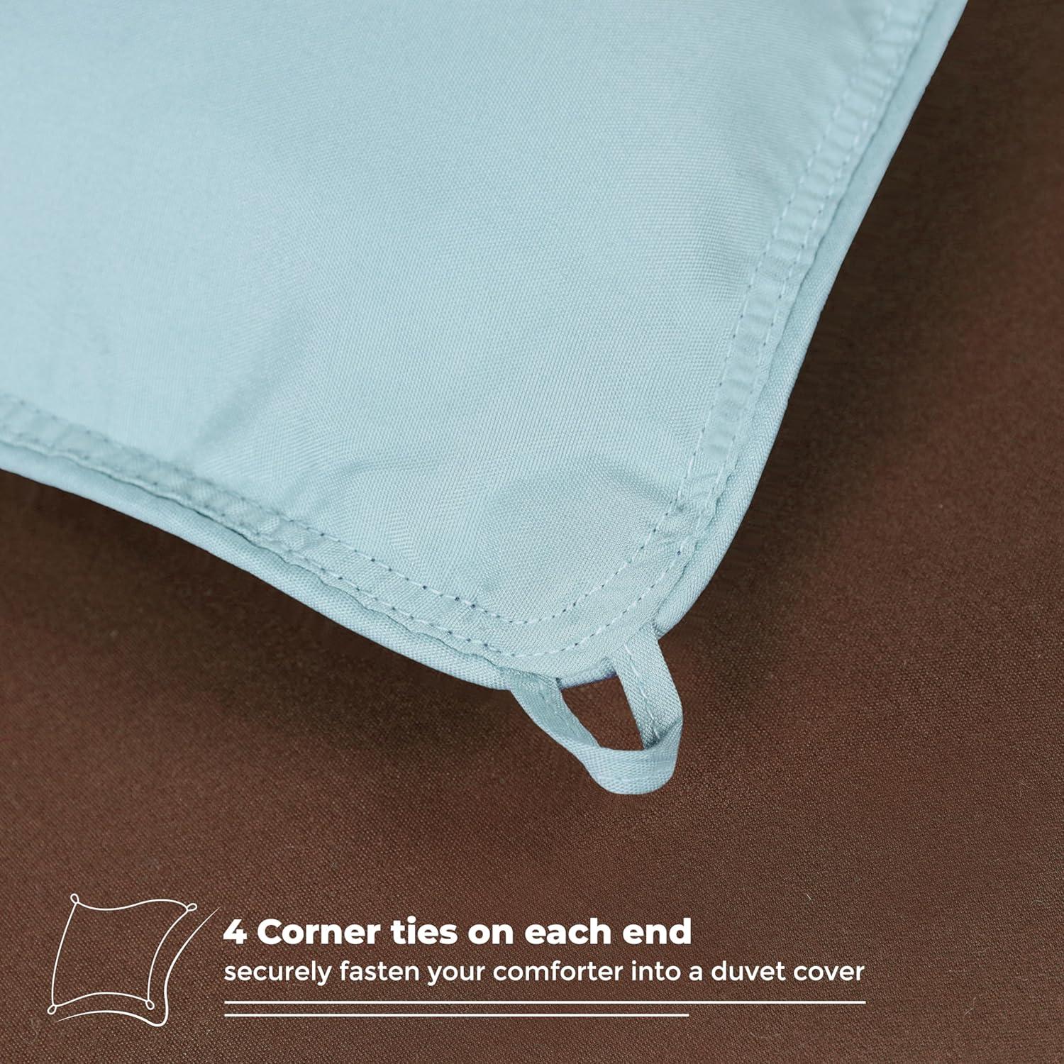 Superior Reversible Down Alternative Comforter, California King, Choco-Sky Blue