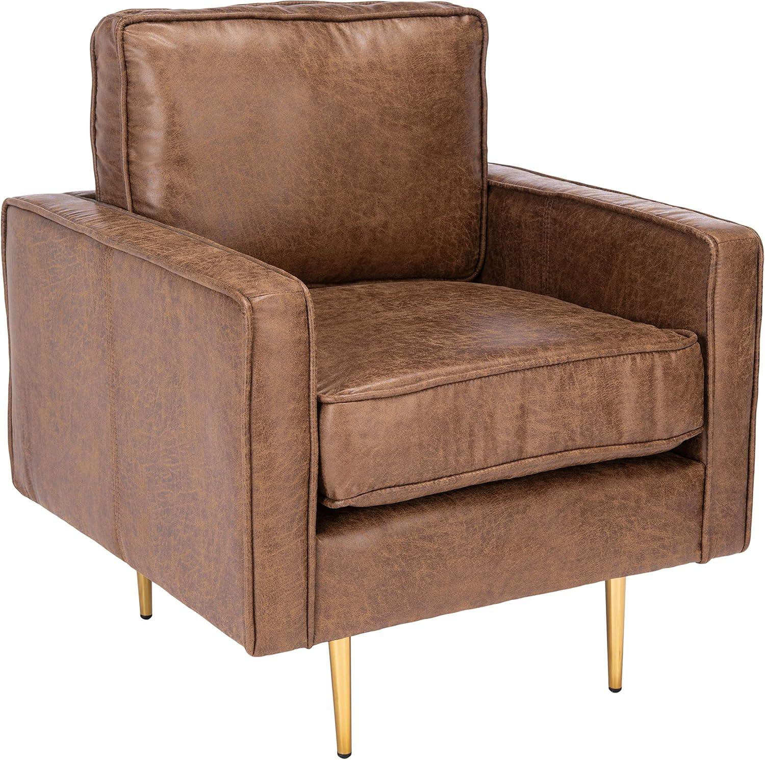 Paityn Accent Chair - ACH2000 - Brown/Gold - Safavieh