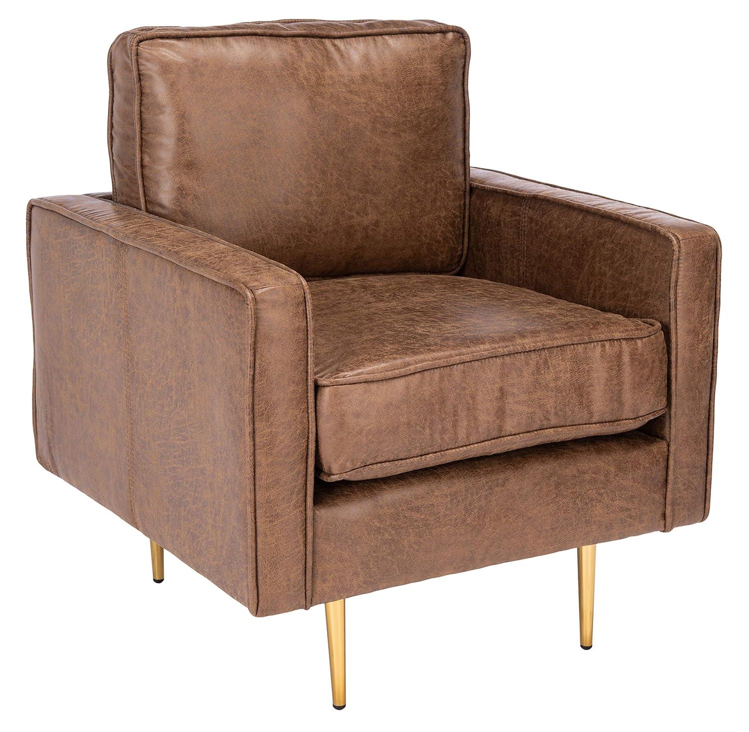 Paityn Accent Chair - ACH2000 - Brown/Gold - Safavieh