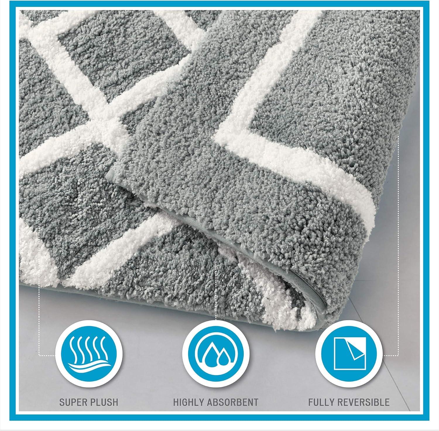 Arlo Reversible Tufted Microfiber Bath Rug