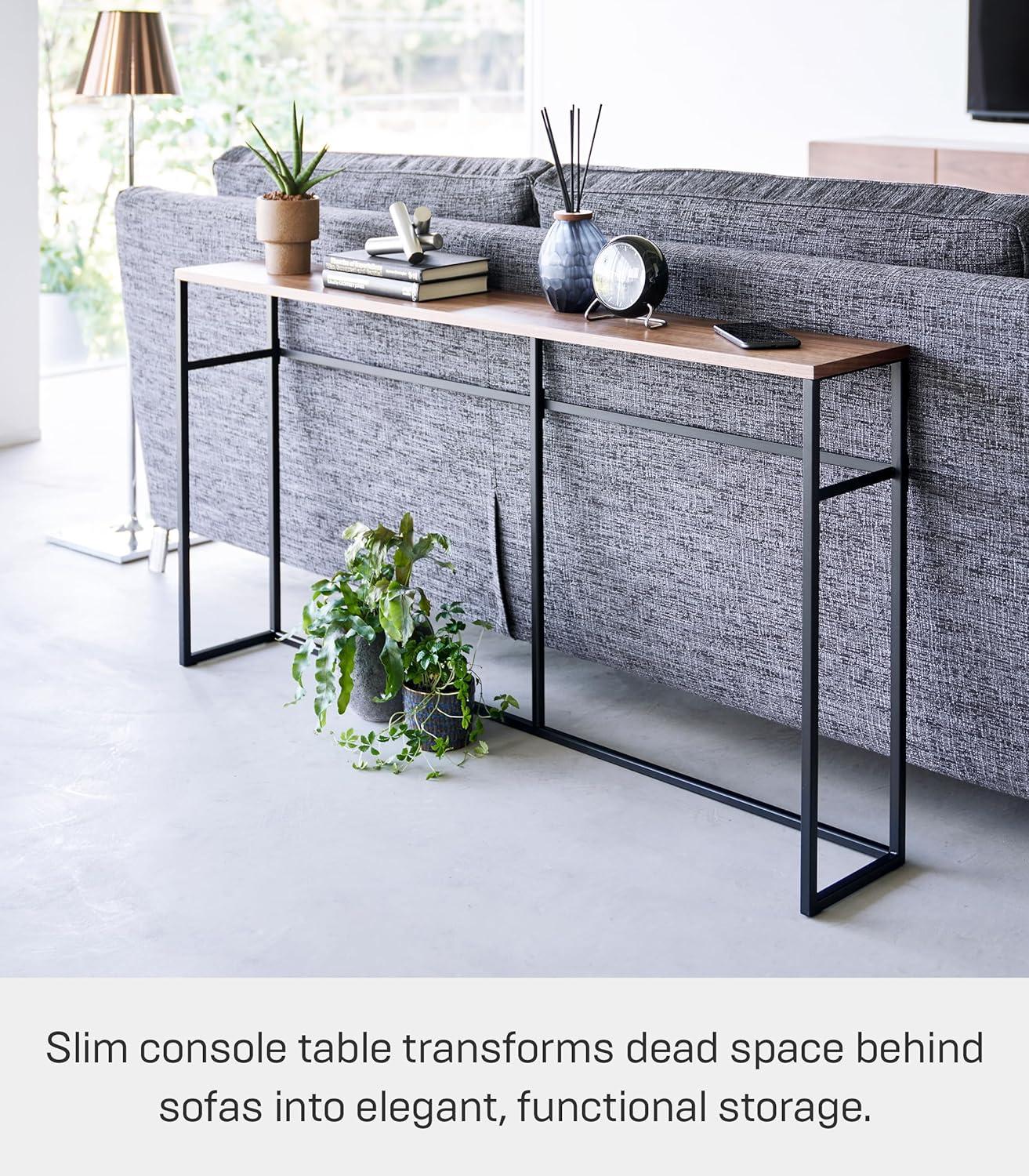 Yamazaki Home Long Console Table - Two Styles, Steel, Open, Holds 11 Lbs